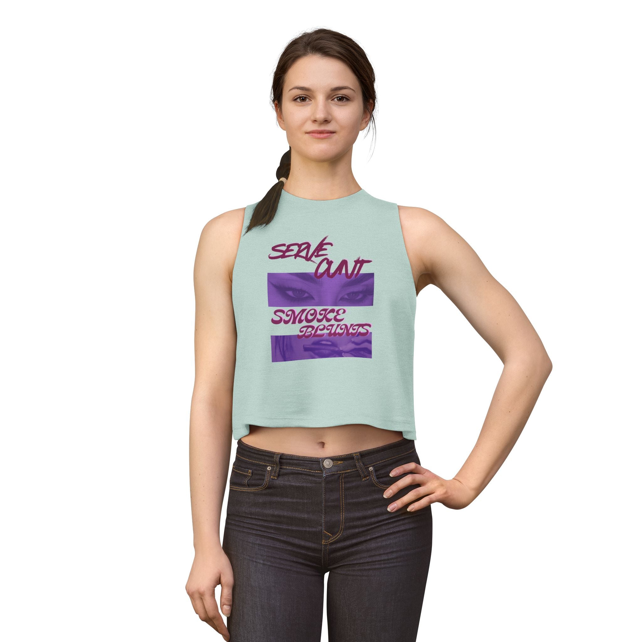 Serve C*nt and Smoke Blunts Women's Crop Top