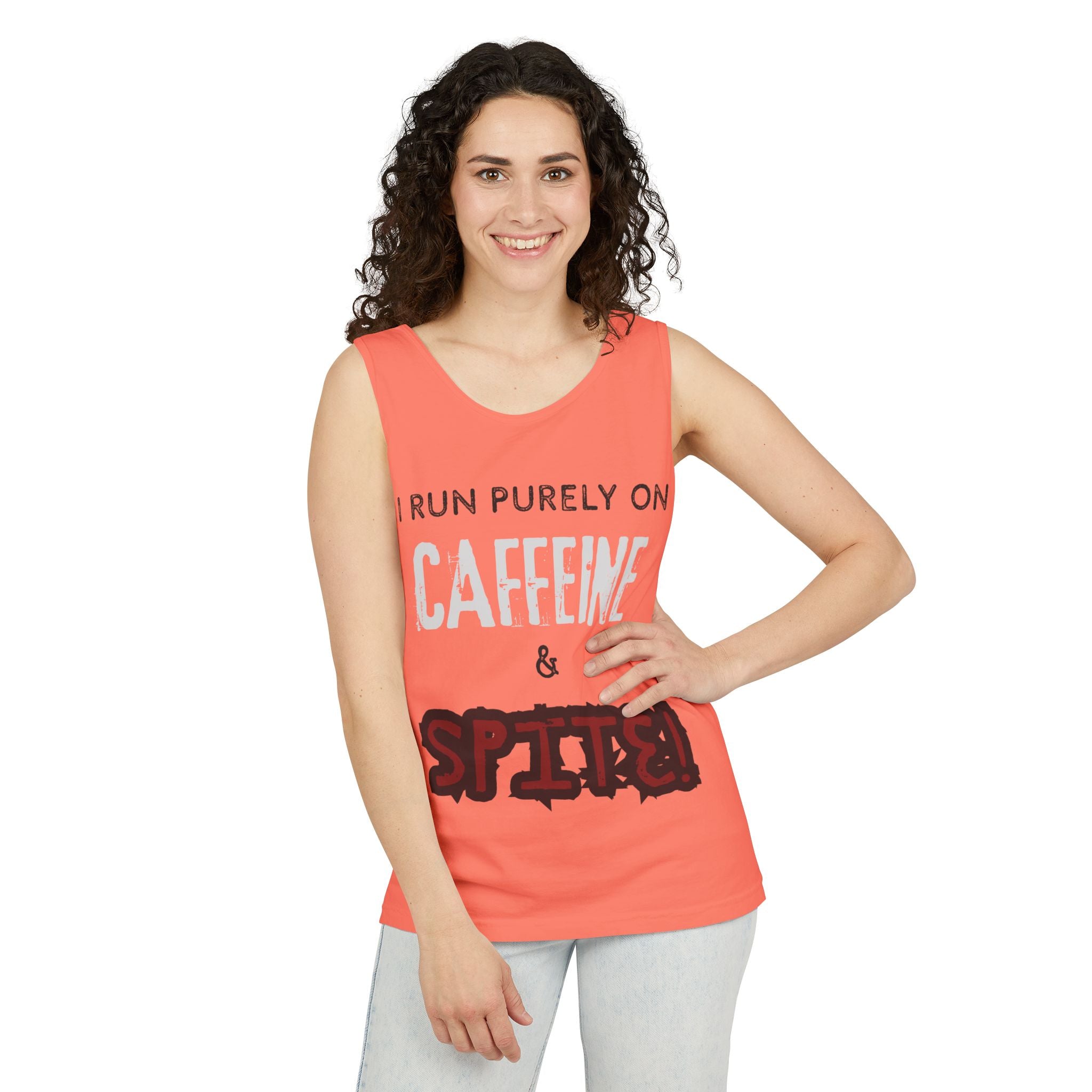 Caffeine and Spite Unisex Garment-Dyed Tank Top