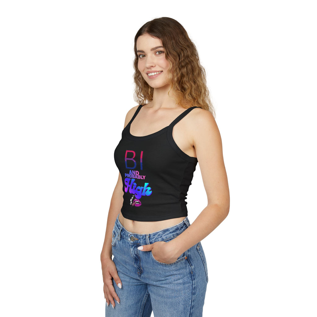 BI and Probably High Women's Spaghetti Strap Tank Top