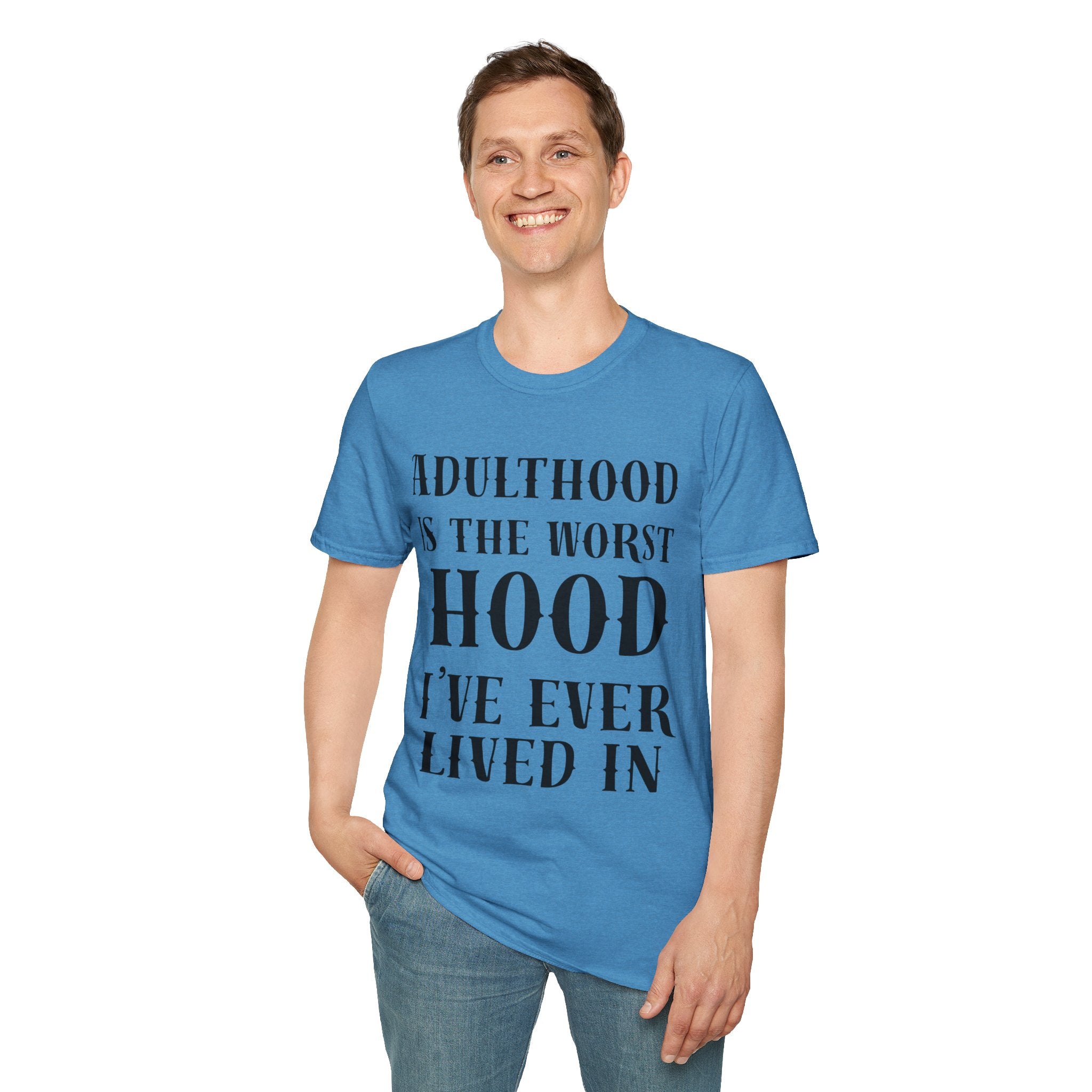 Adulthood worst hood Unisex Softstyle T-Shirt