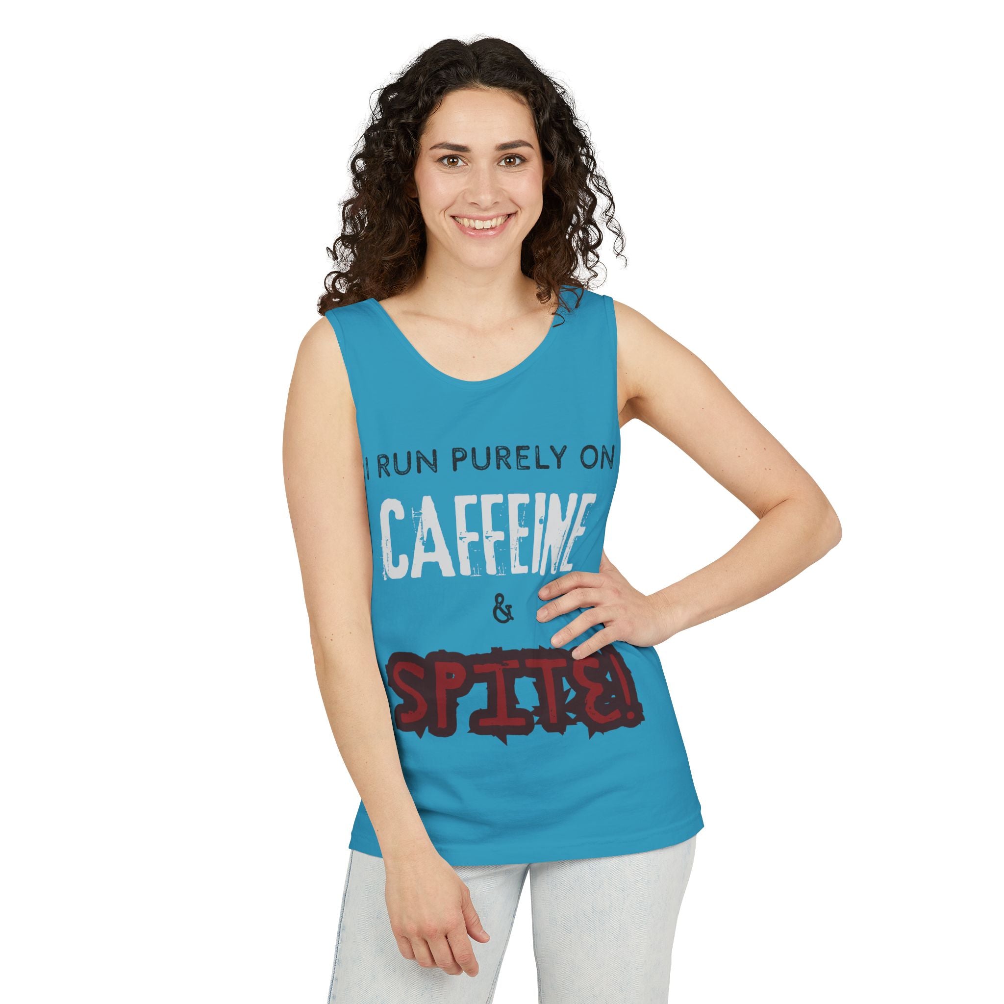 Caffeine and Spite Unisex Garment-Dyed Tank Top