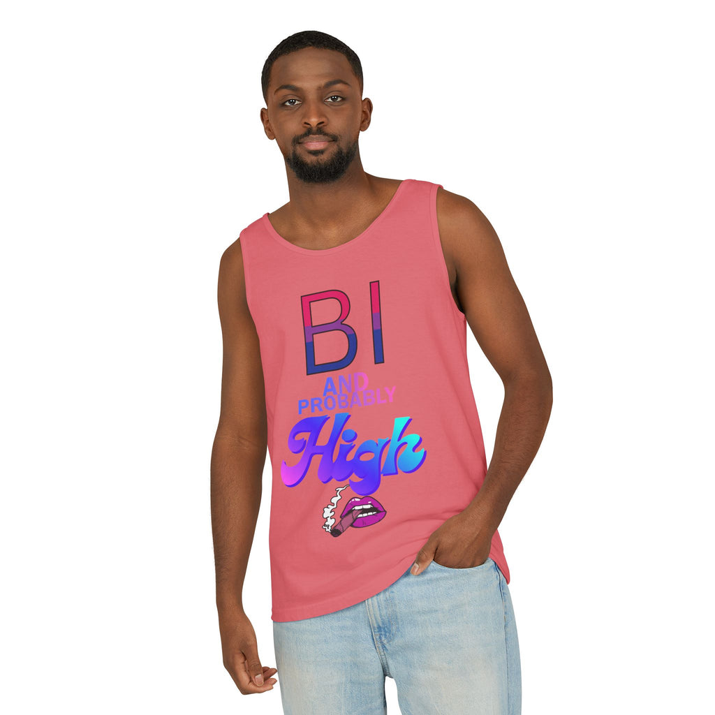 Bi and Probably High Unisex Garment-Dyed Tank Top