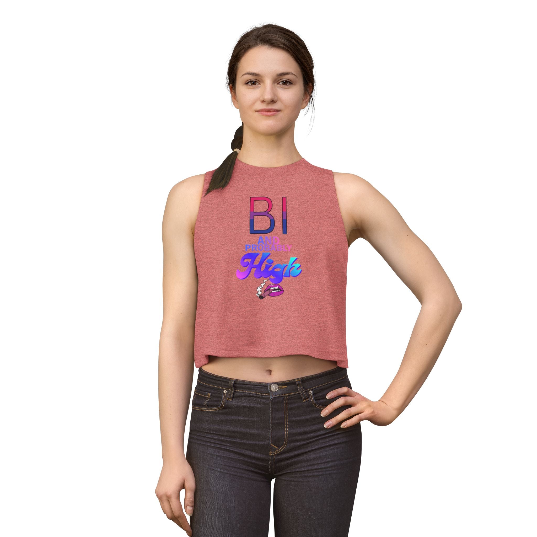 Bi and Probably High Women's Crop Top