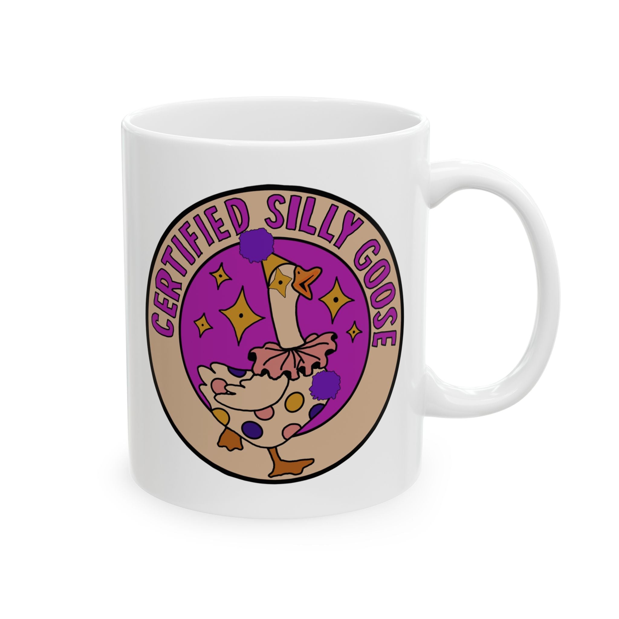 Certified Silly Goose Ceramic Mug, (11oz, 15oz)