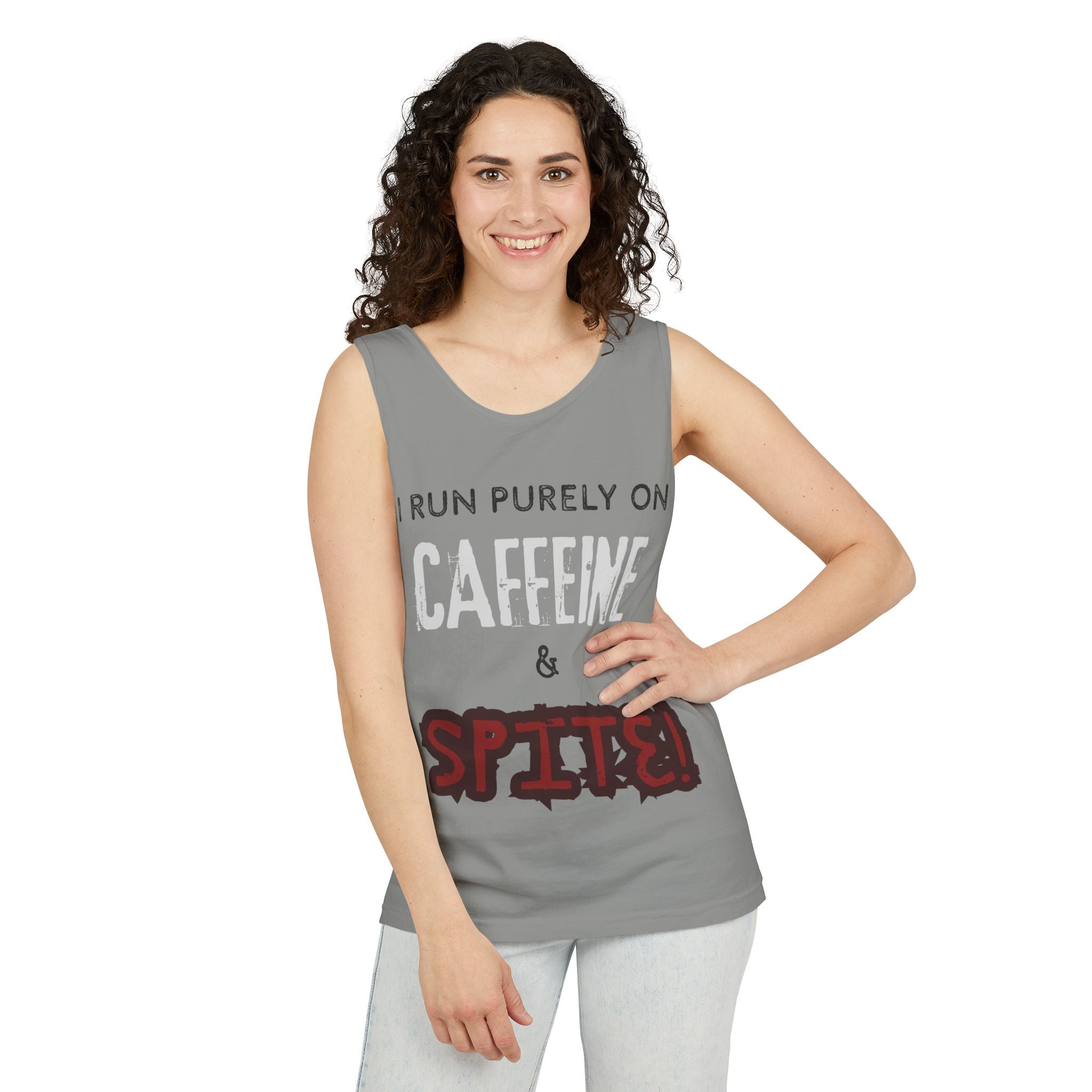 Caffeine and Spite Unisex Garment-Dyed Tank Top