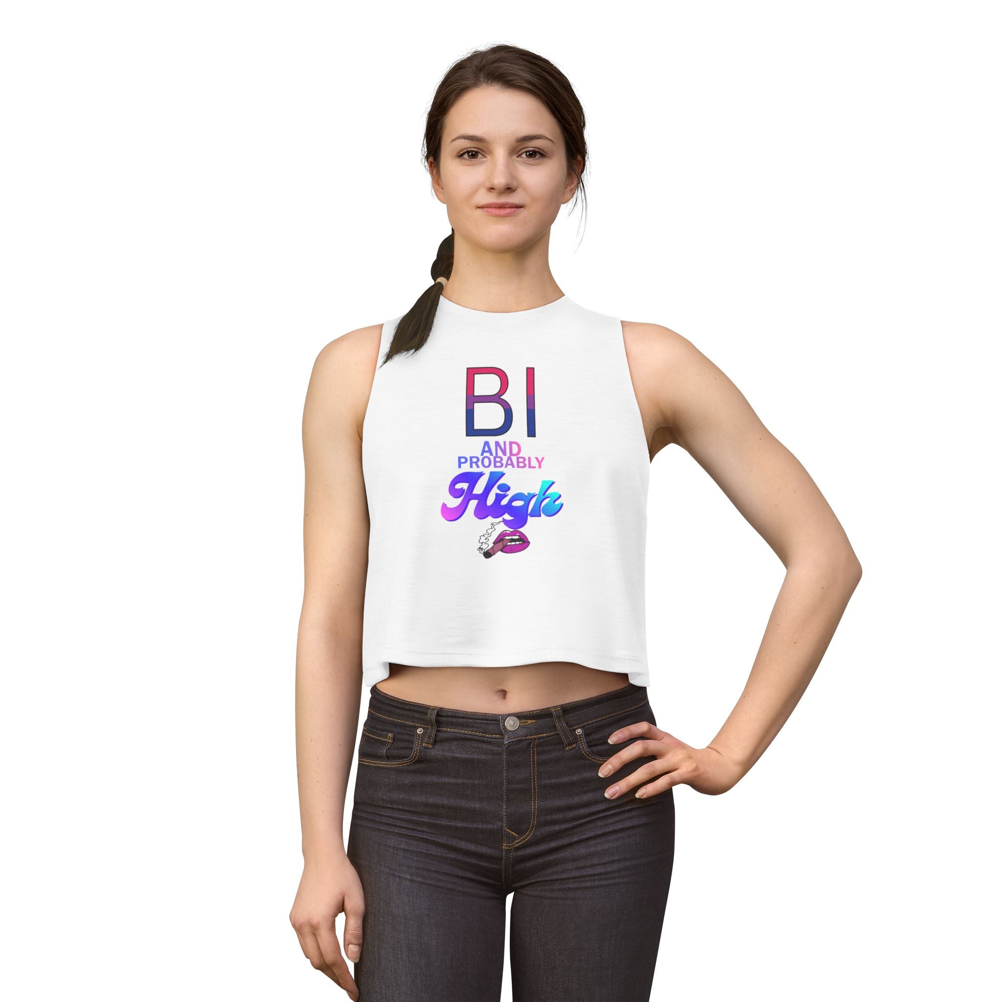 Bi and Probably High Women's Crop Top