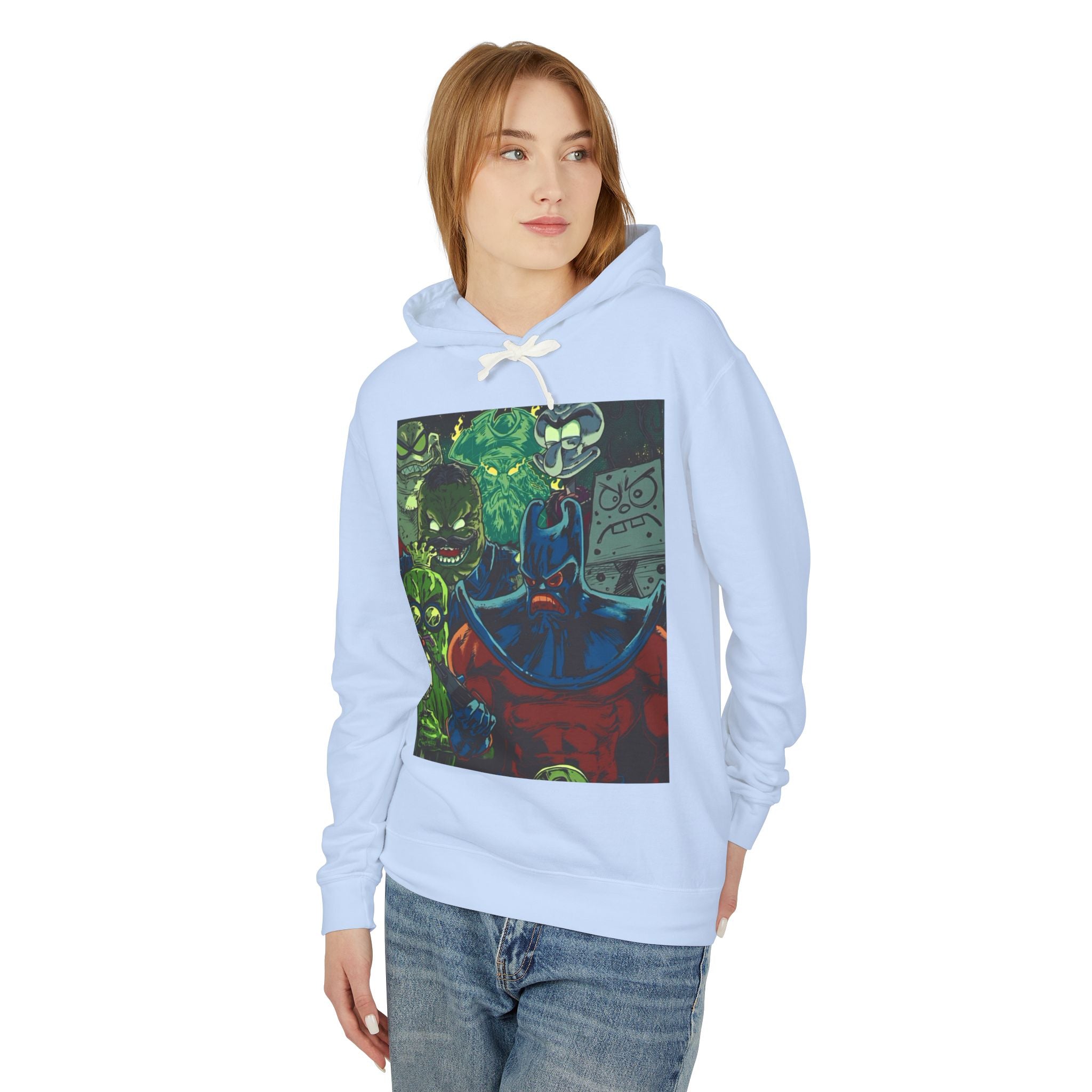 Spongebob Villains Unisex Lightweight Hooded Sweatshirt