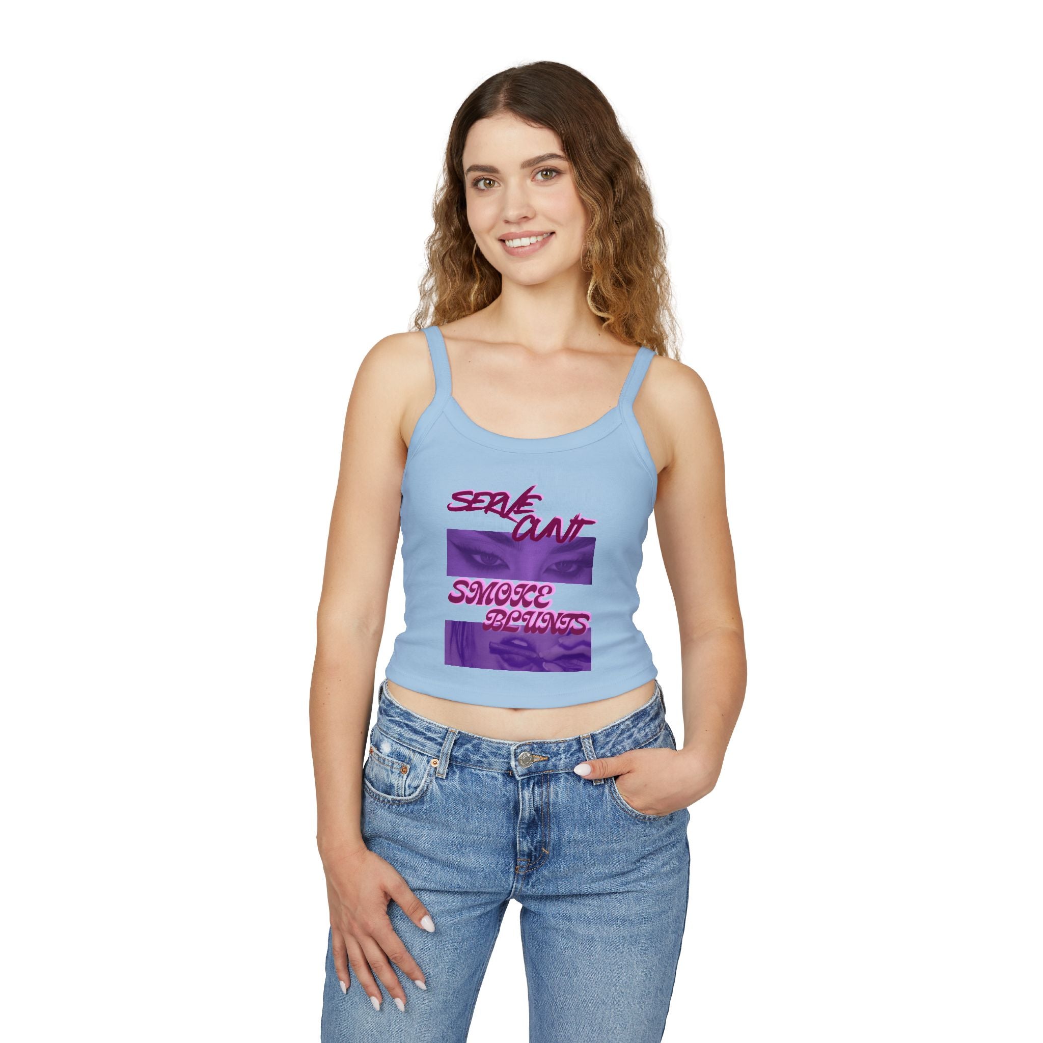 Serve C*nt & Smoke Blunts Women's Spaghetti Strap Tank Top