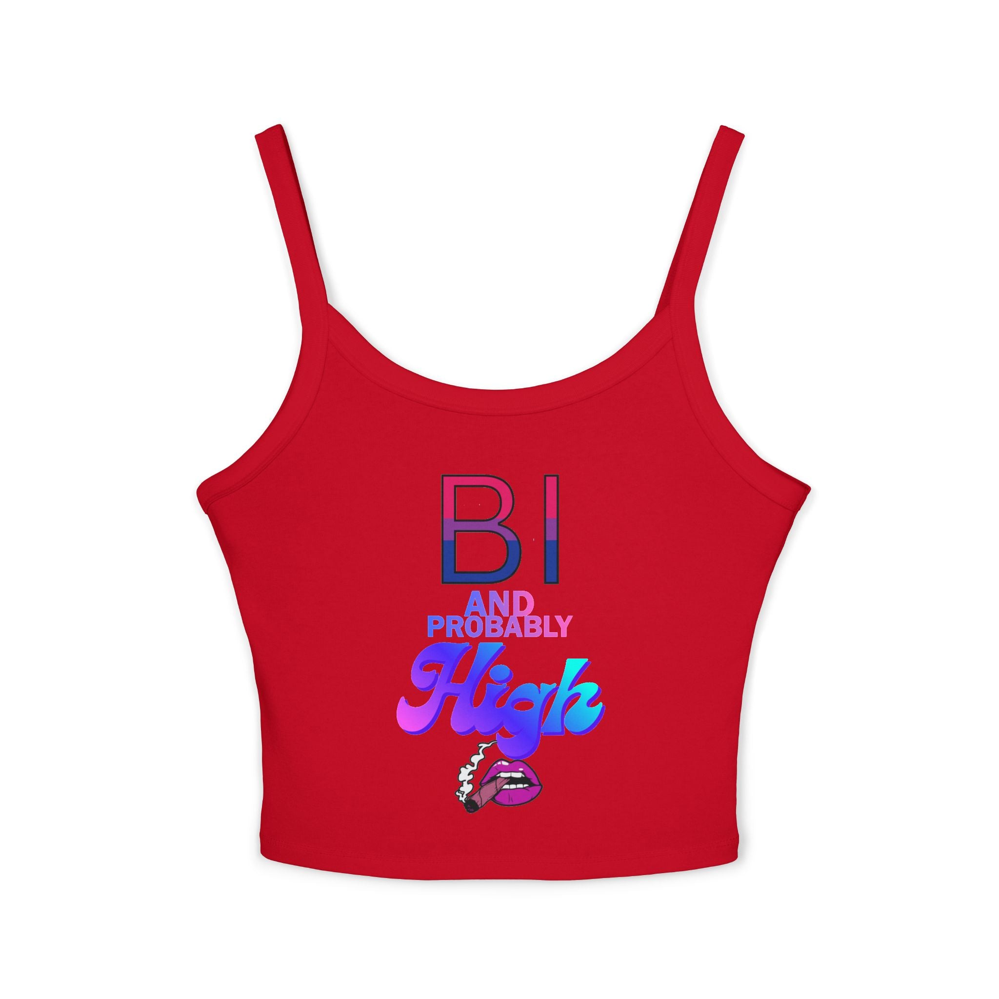 BI and Probably High Women's Spaghetti Strap Tank Top