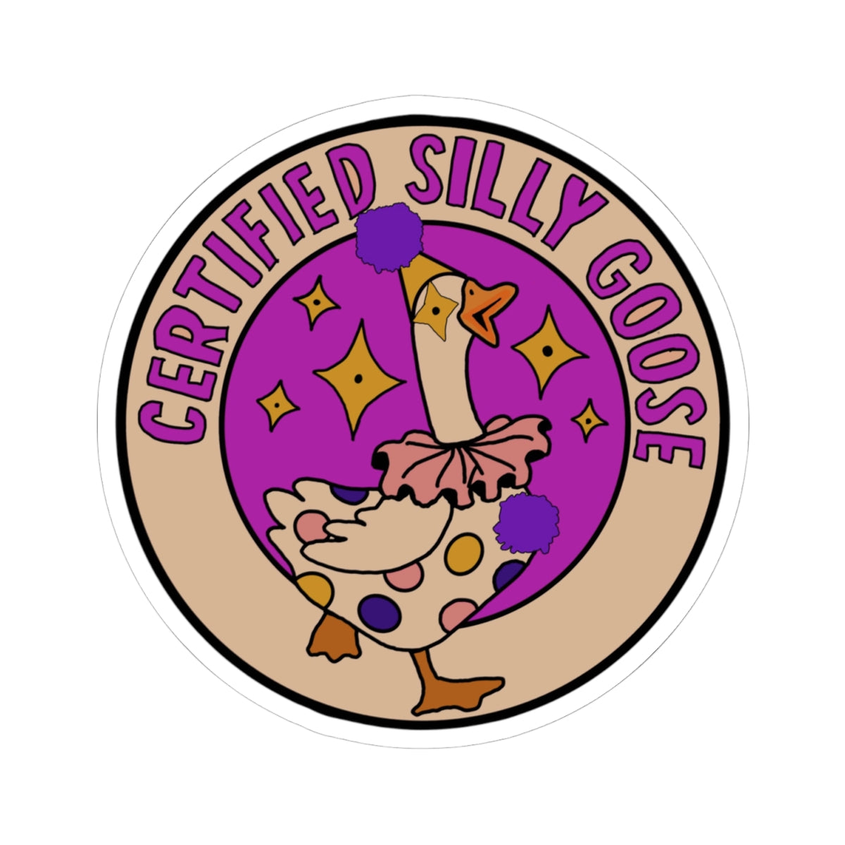 Certified Silly Goose Kiss-Cut Sticker