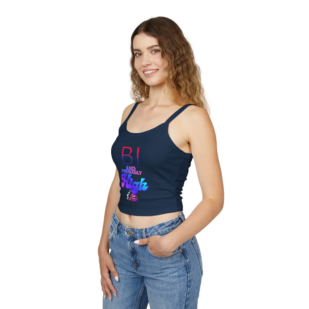 BI and Probably High Women's Spaghetti Strap Tank Top