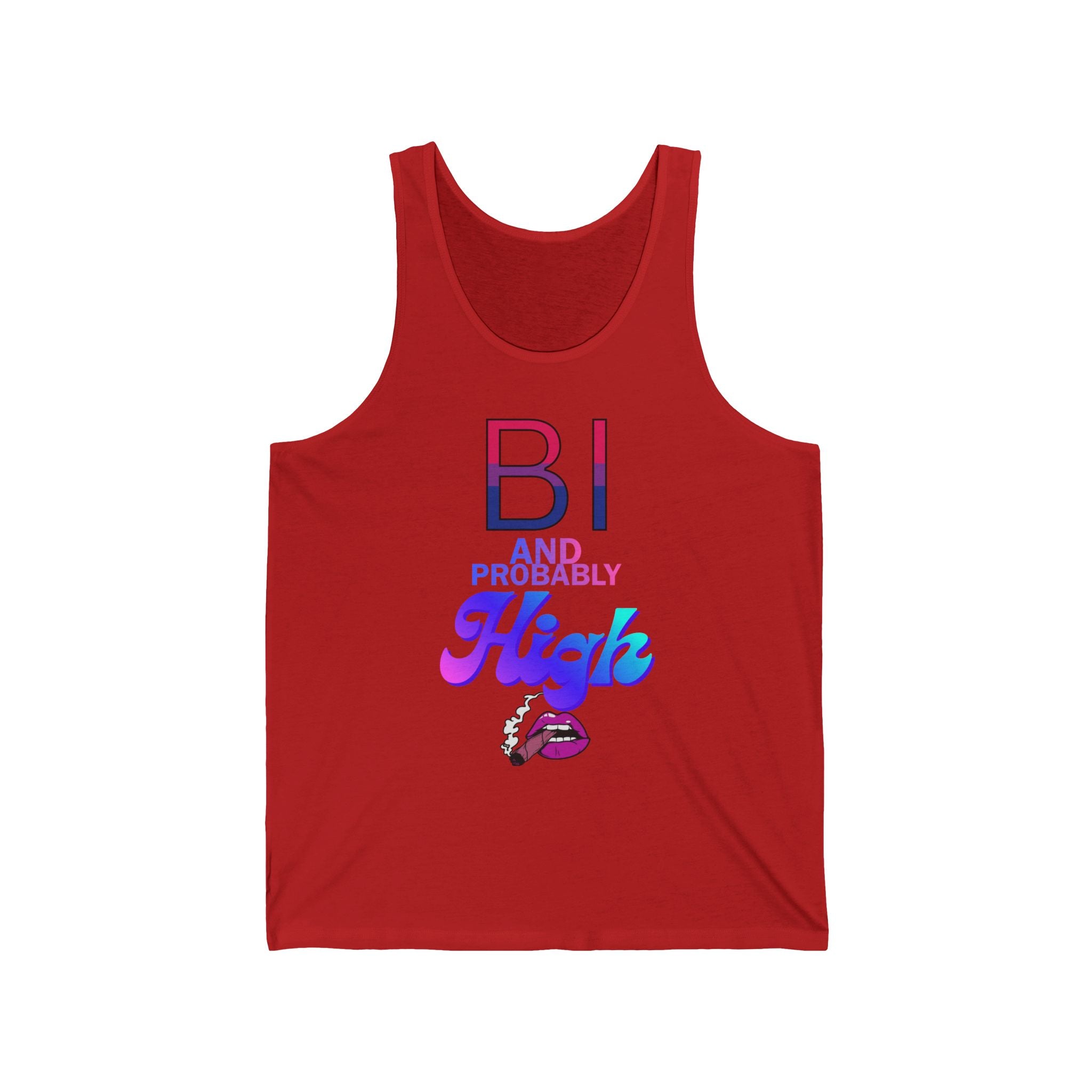 Bi and Probably High Unisex Jersey Tank
