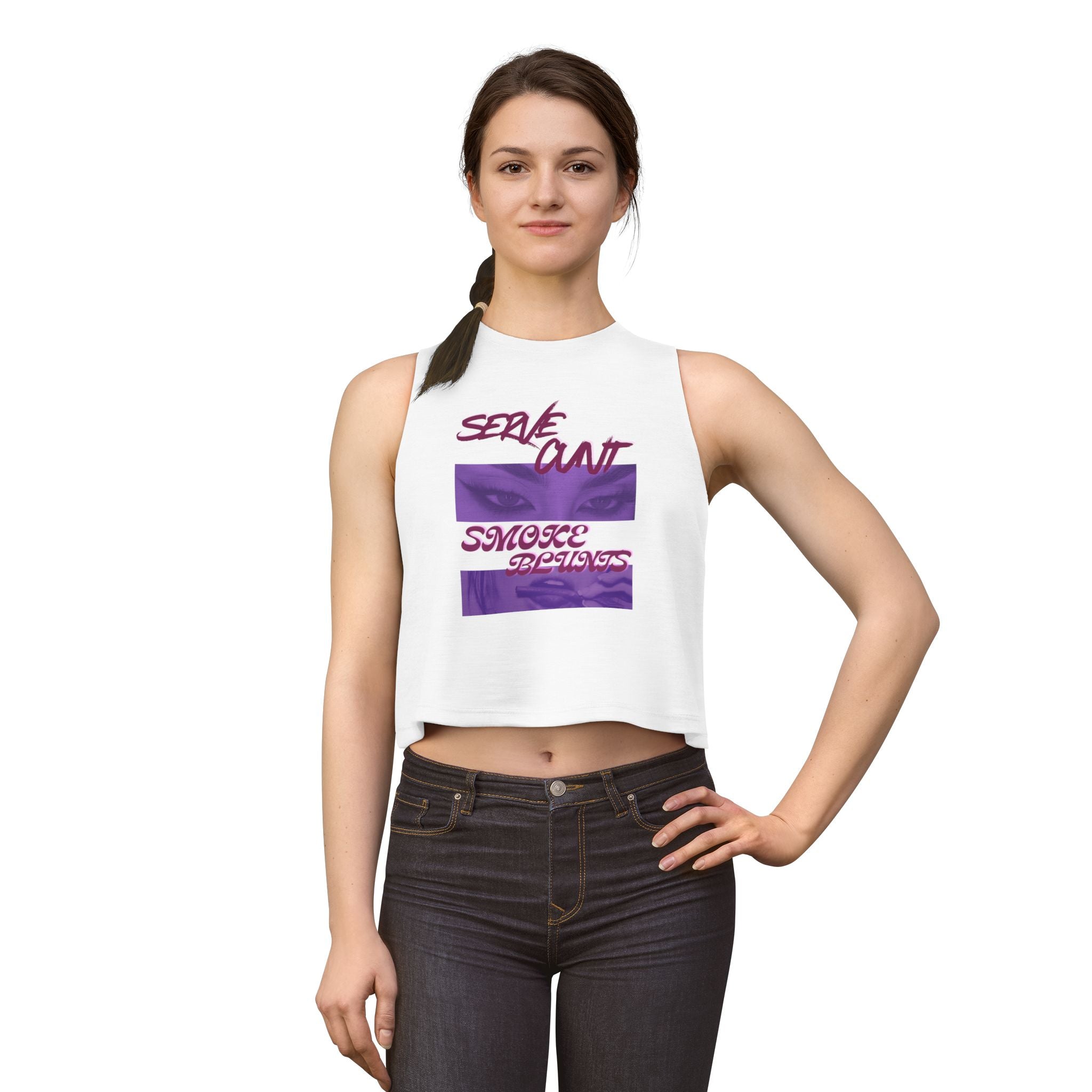 Serve C*nt and Smoke Blunts Women's Crop Top