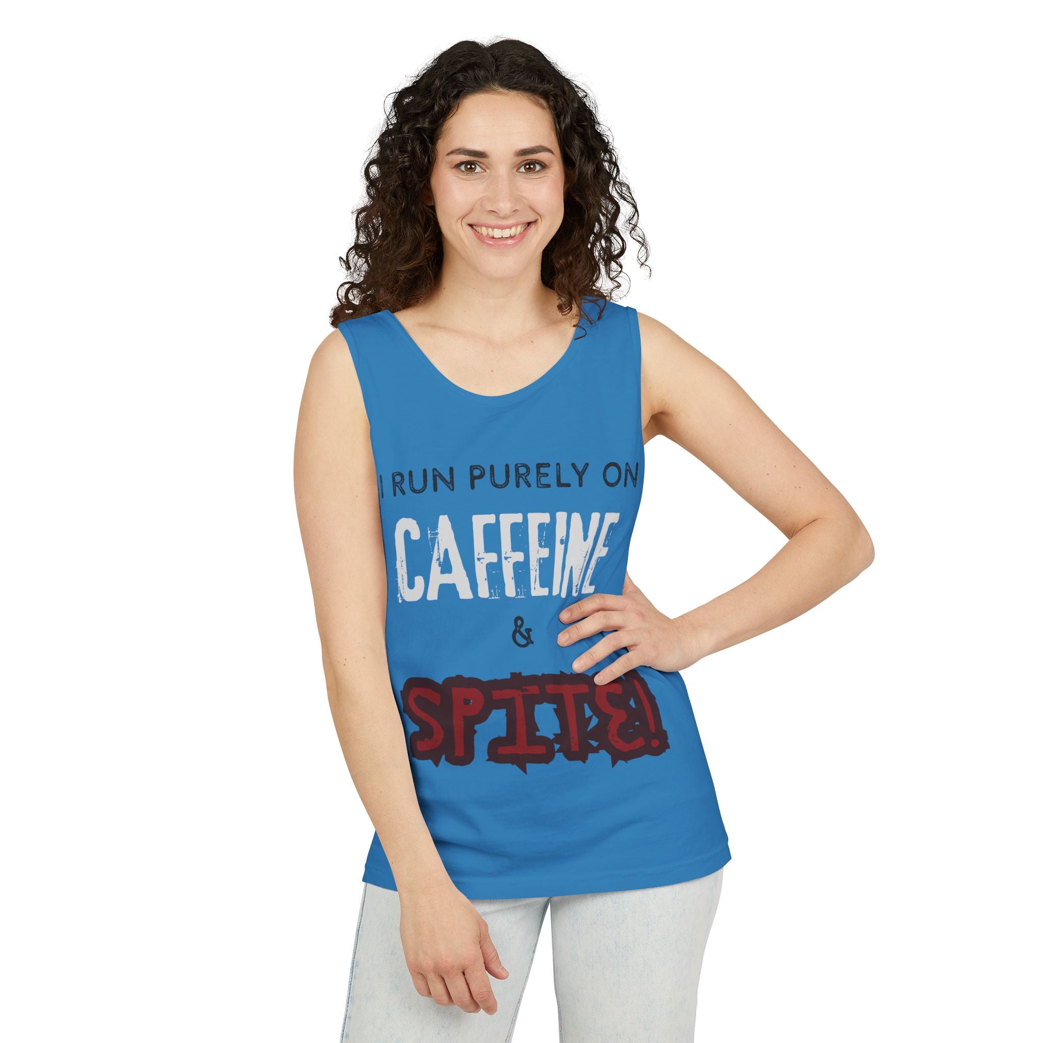Caffeine and Spite Unisex Garment-Dyed Tank Top