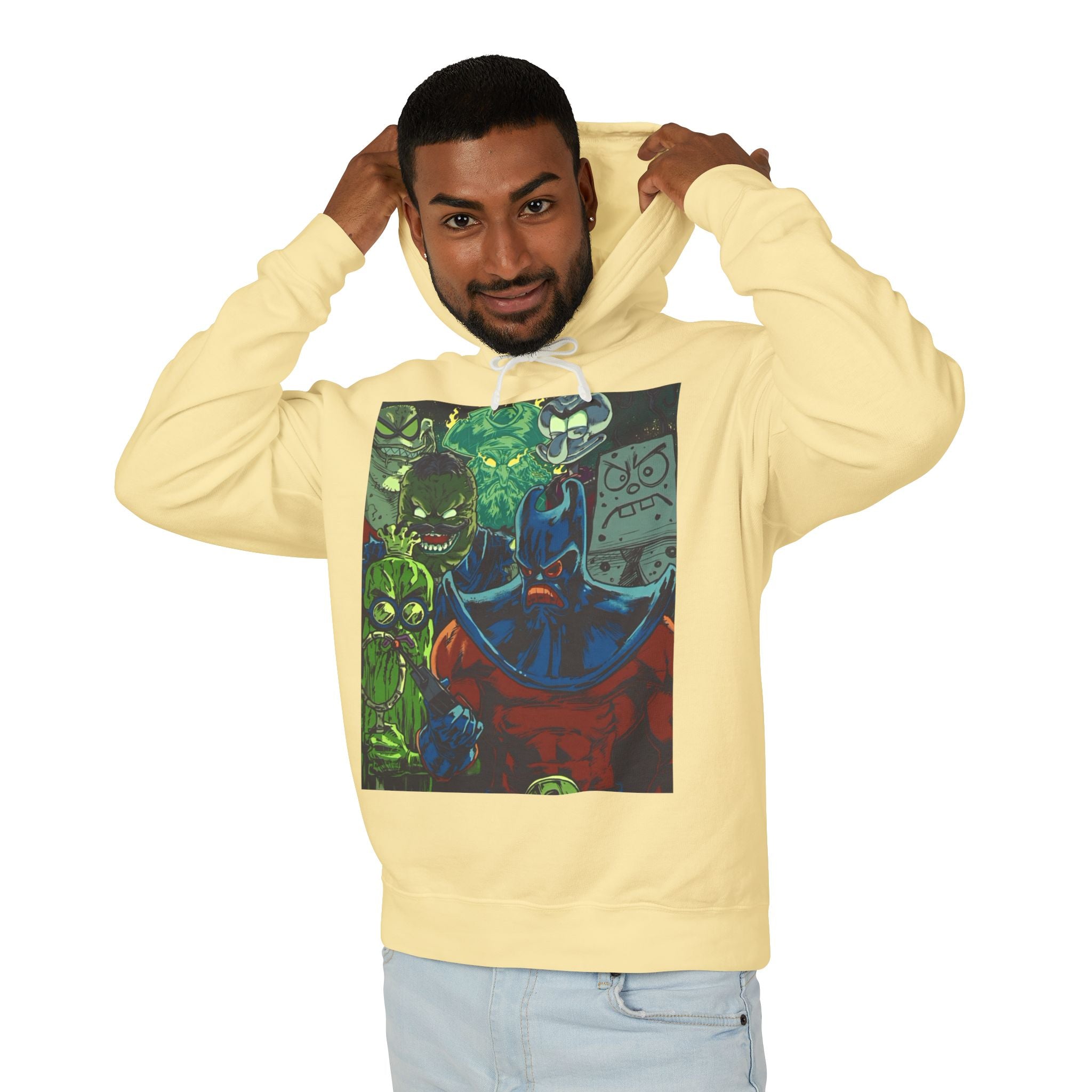 Spongebob Villains Unisex Lightweight Hooded Sweatshirt