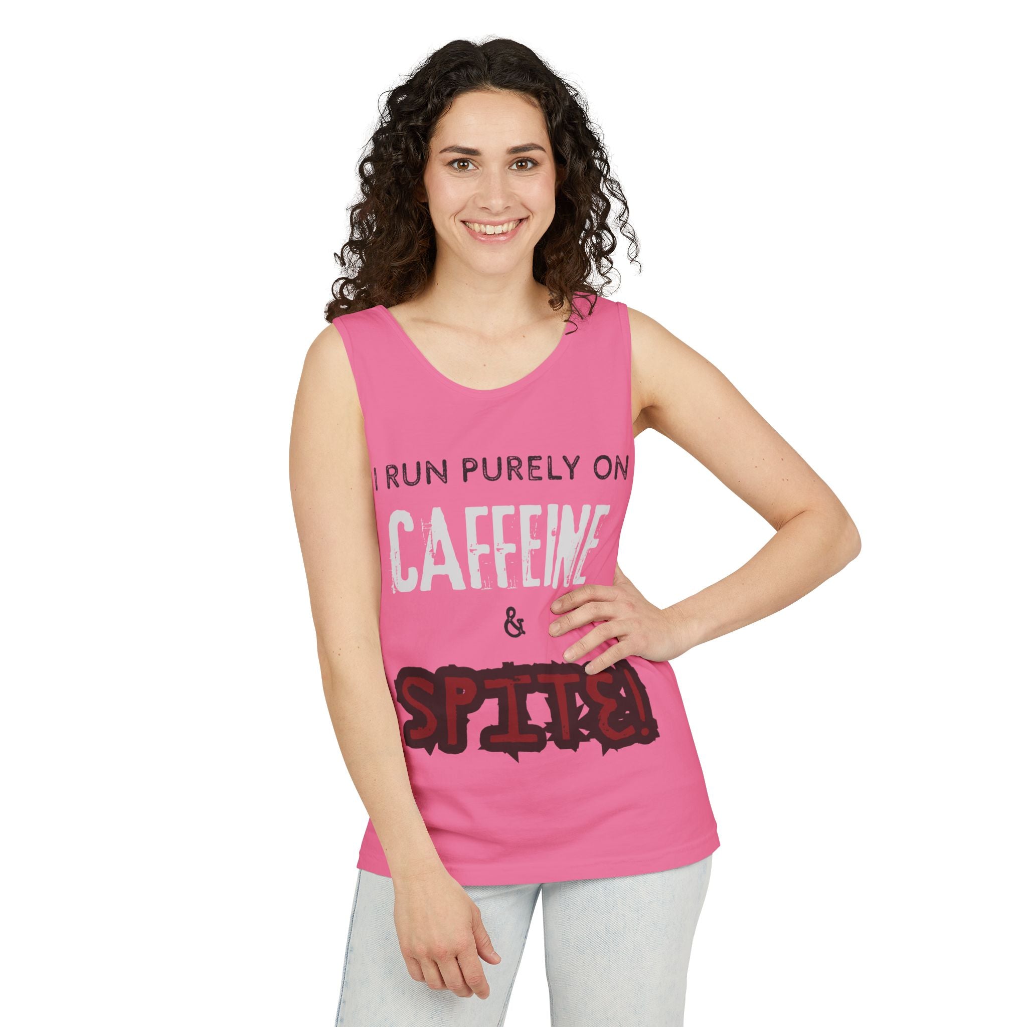 Caffeine and Spite Unisex Garment-Dyed Tank Top