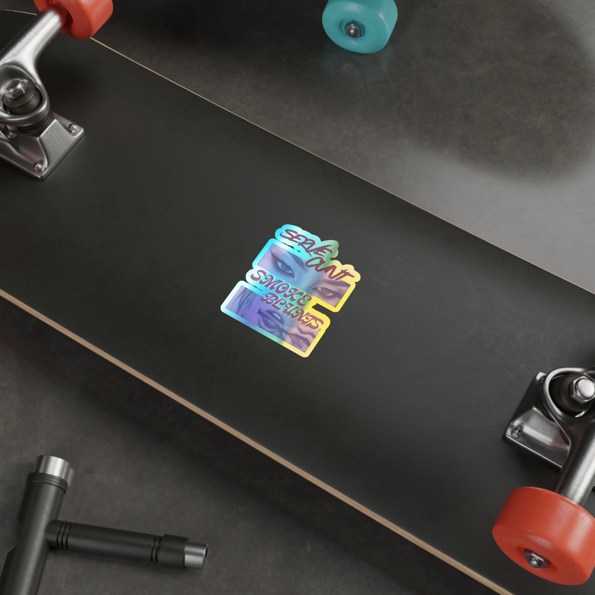 Serve C*nt and Smoke Blunts Holographic Die-cut Stickers