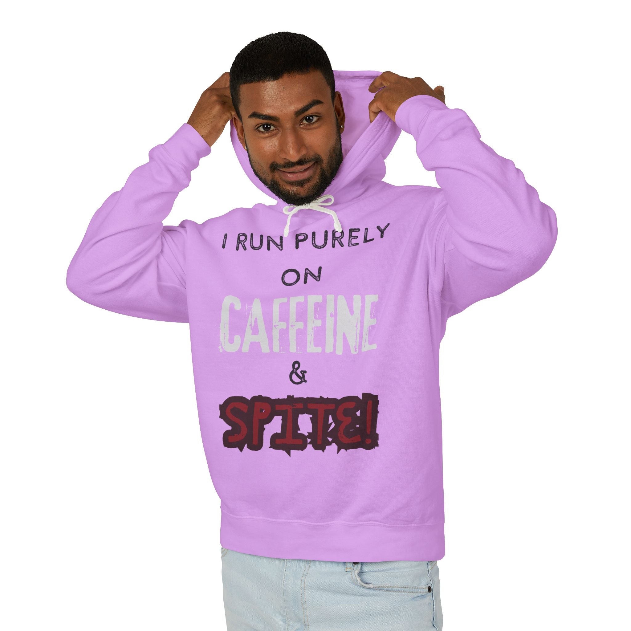 Caffeine and Spite Unisex Lightweight Hooded Sweatshirt
