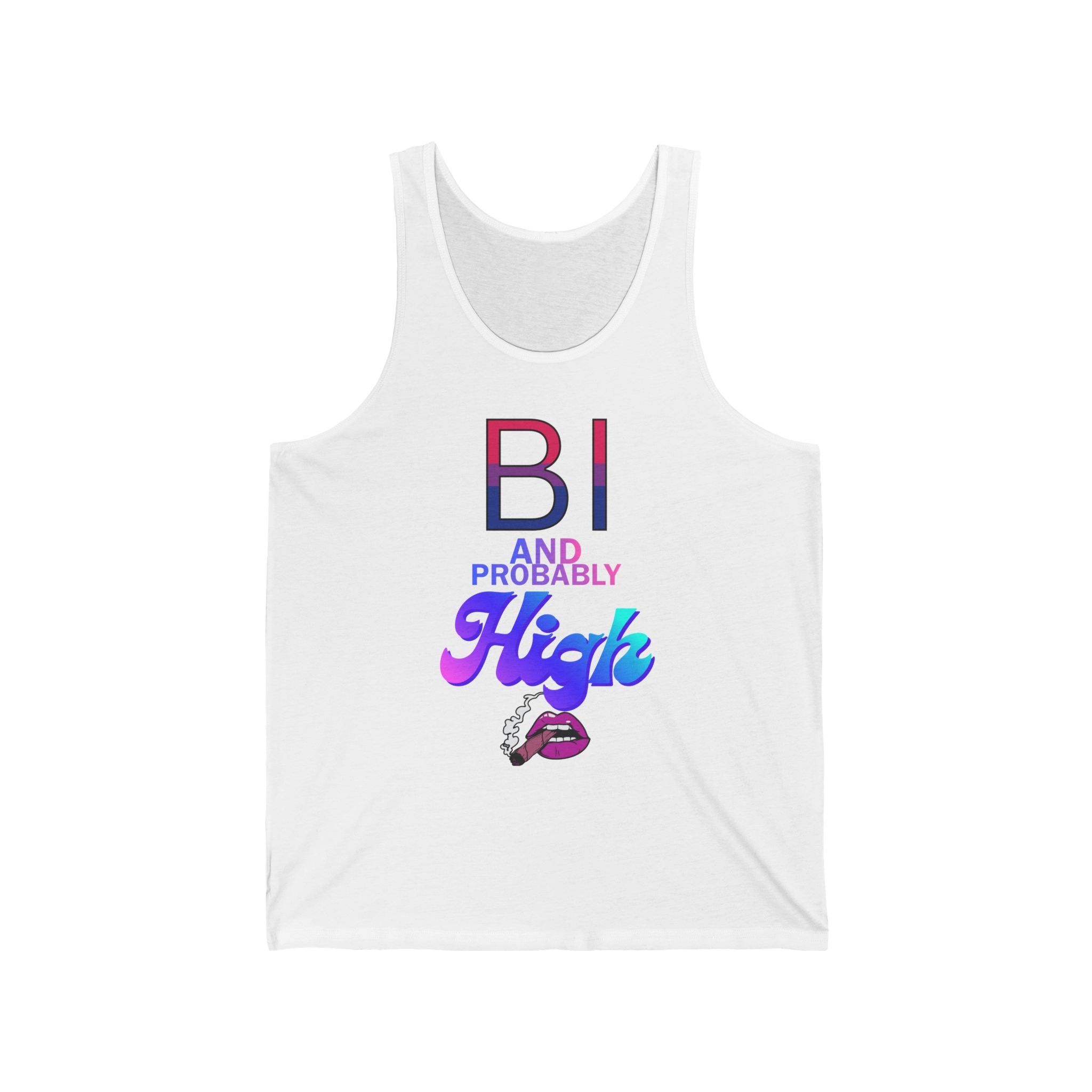 Bi and Probably High Unisex Jersey Tank