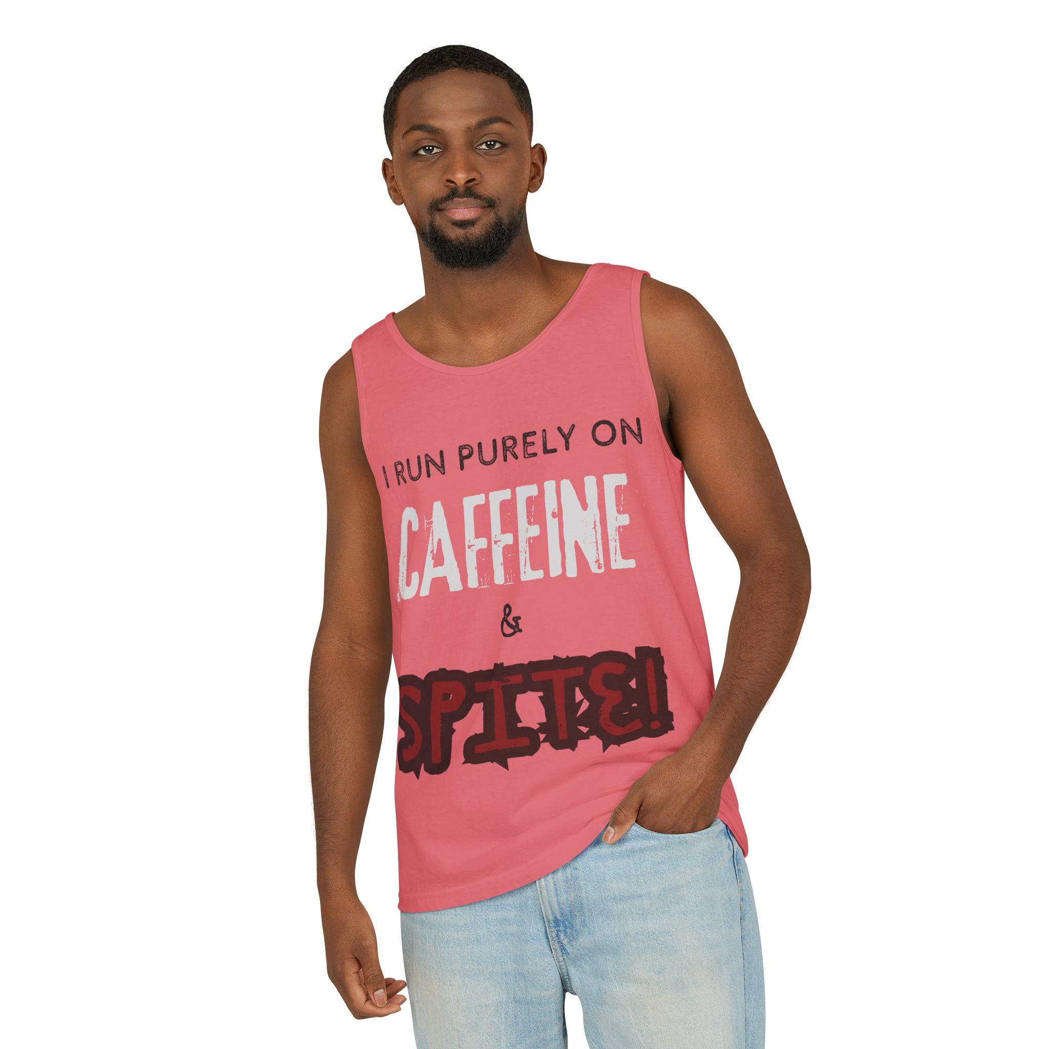 Caffeine and Spite Unisex Garment-Dyed Tank Top