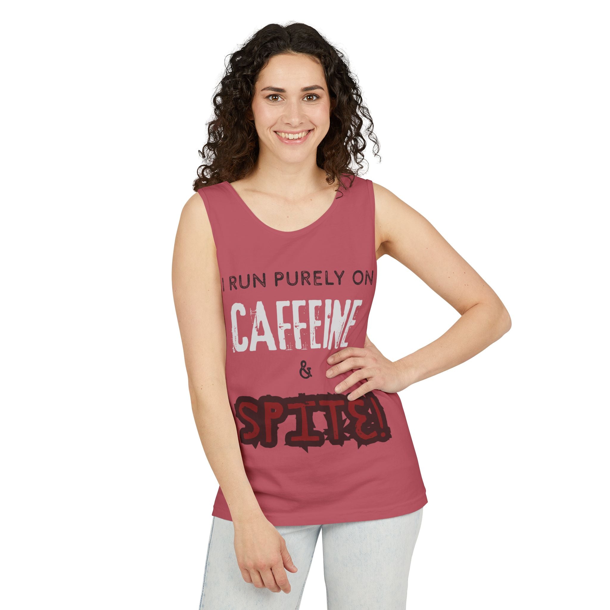 Caffeine and Spite Unisex Garment-Dyed Tank Top