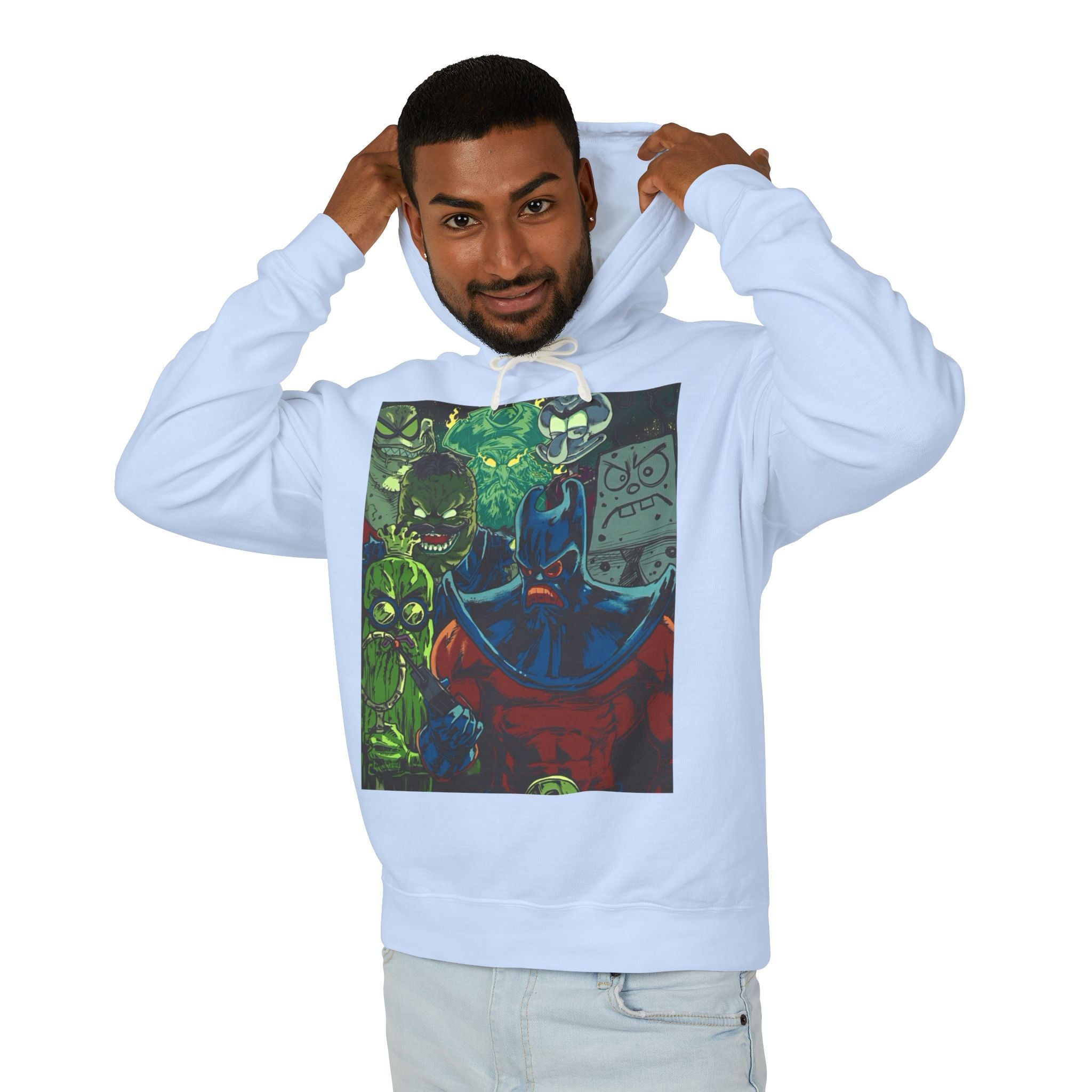 Spongebob Villains Unisex Lightweight Hooded Sweatshirt