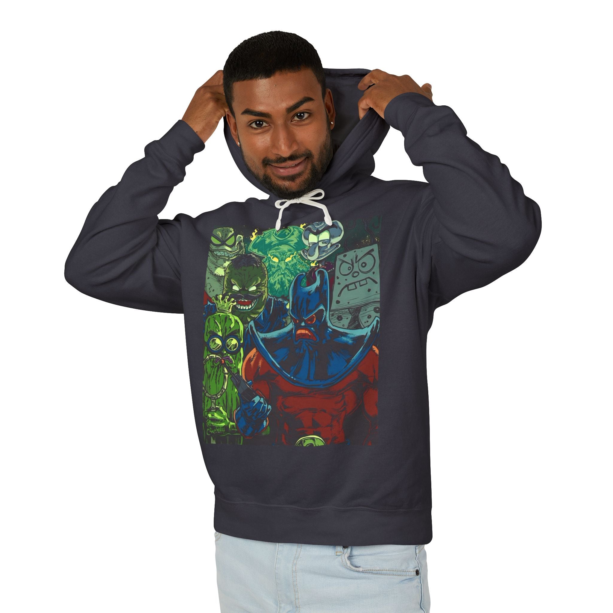 Spongebob Villains Unisex Lightweight Hooded Sweatshirt