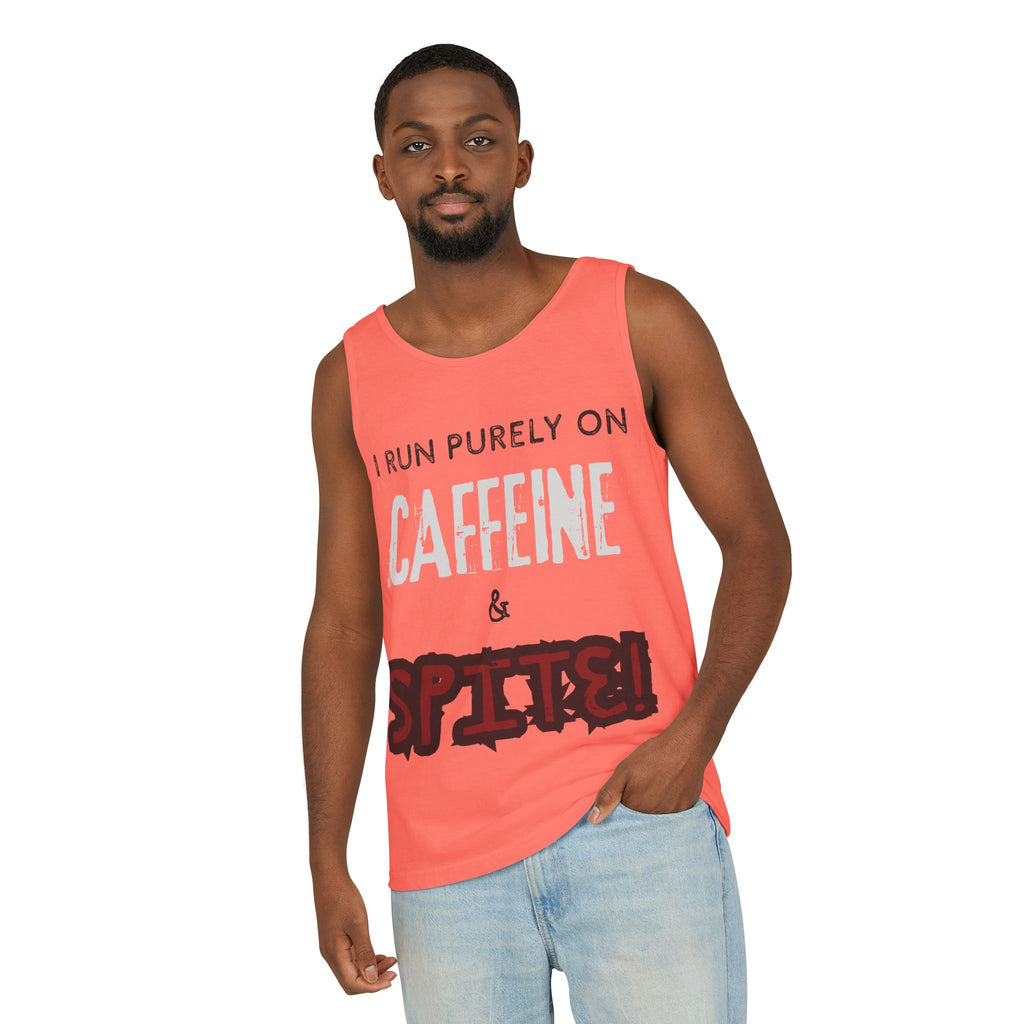 Caffeine and Spite Unisex Garment-Dyed Tank Top