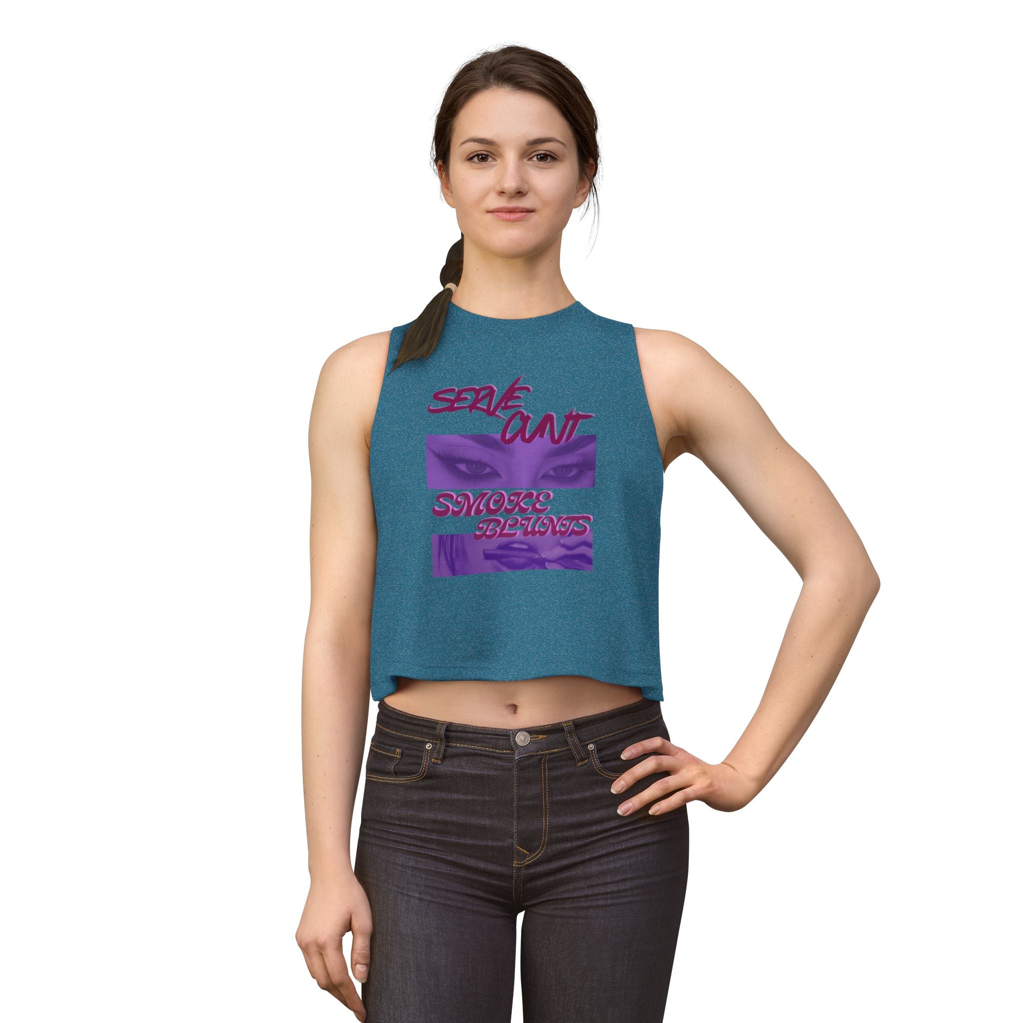 Serve C*nt and Smoke Blunts Women's Crop Top