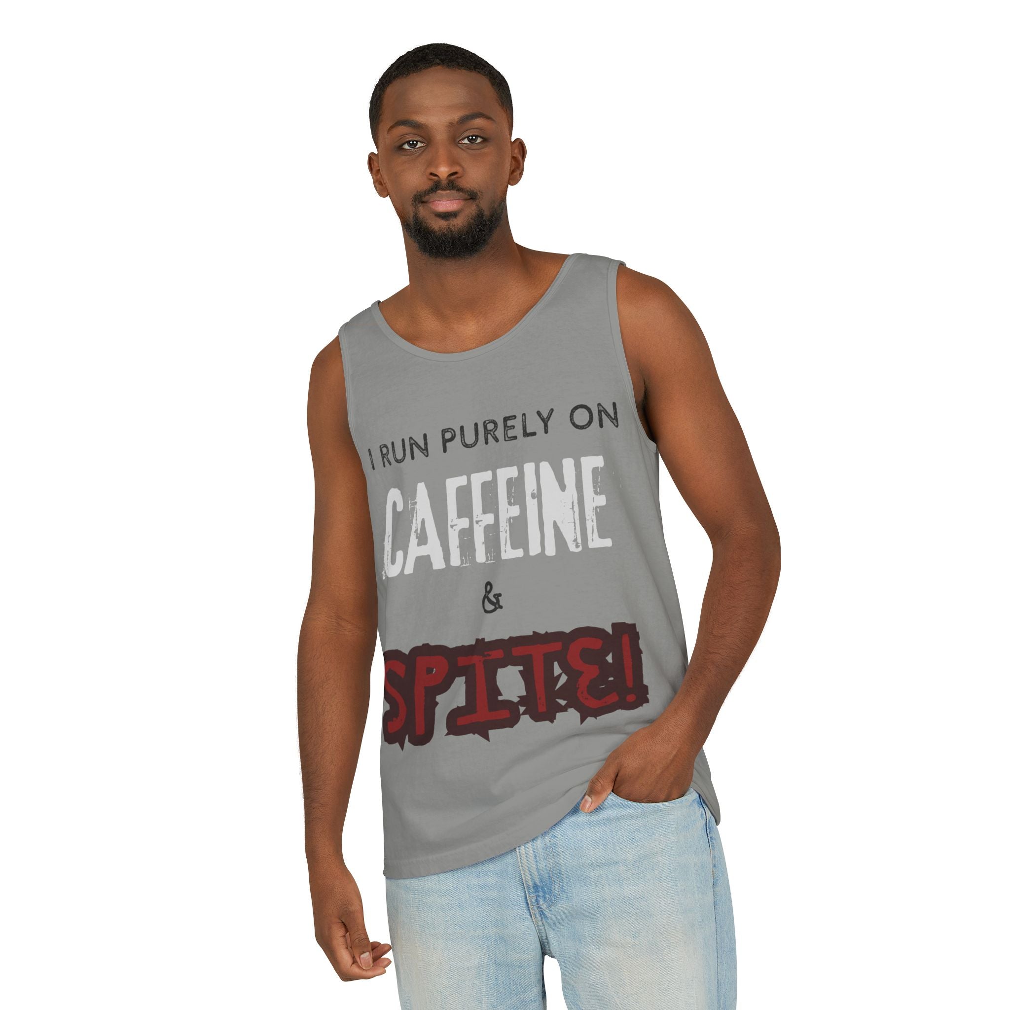 Caffeine and Spite Unisex Garment-Dyed Tank Top