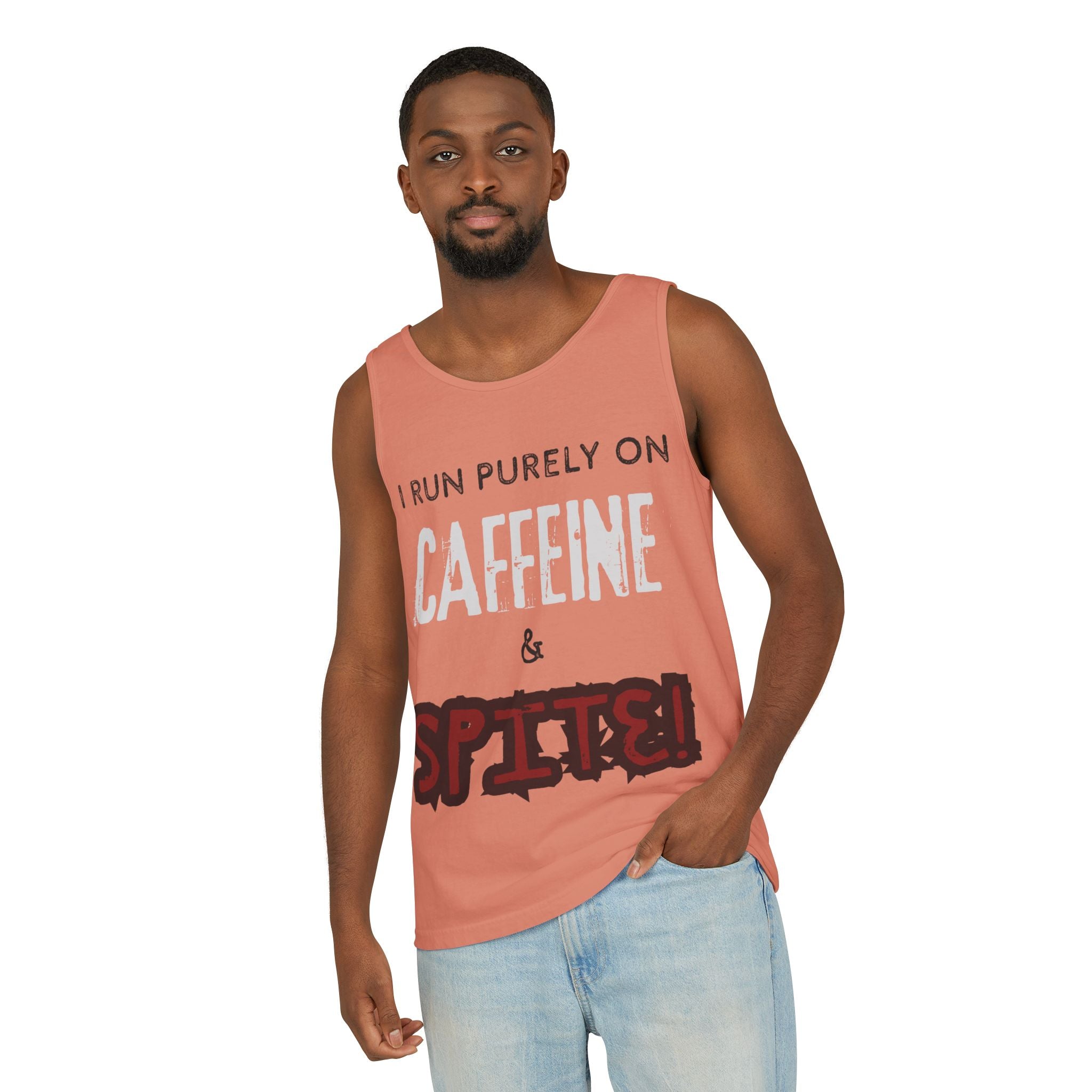 Caffeine and Spite Unisex Garment-Dyed Tank Top