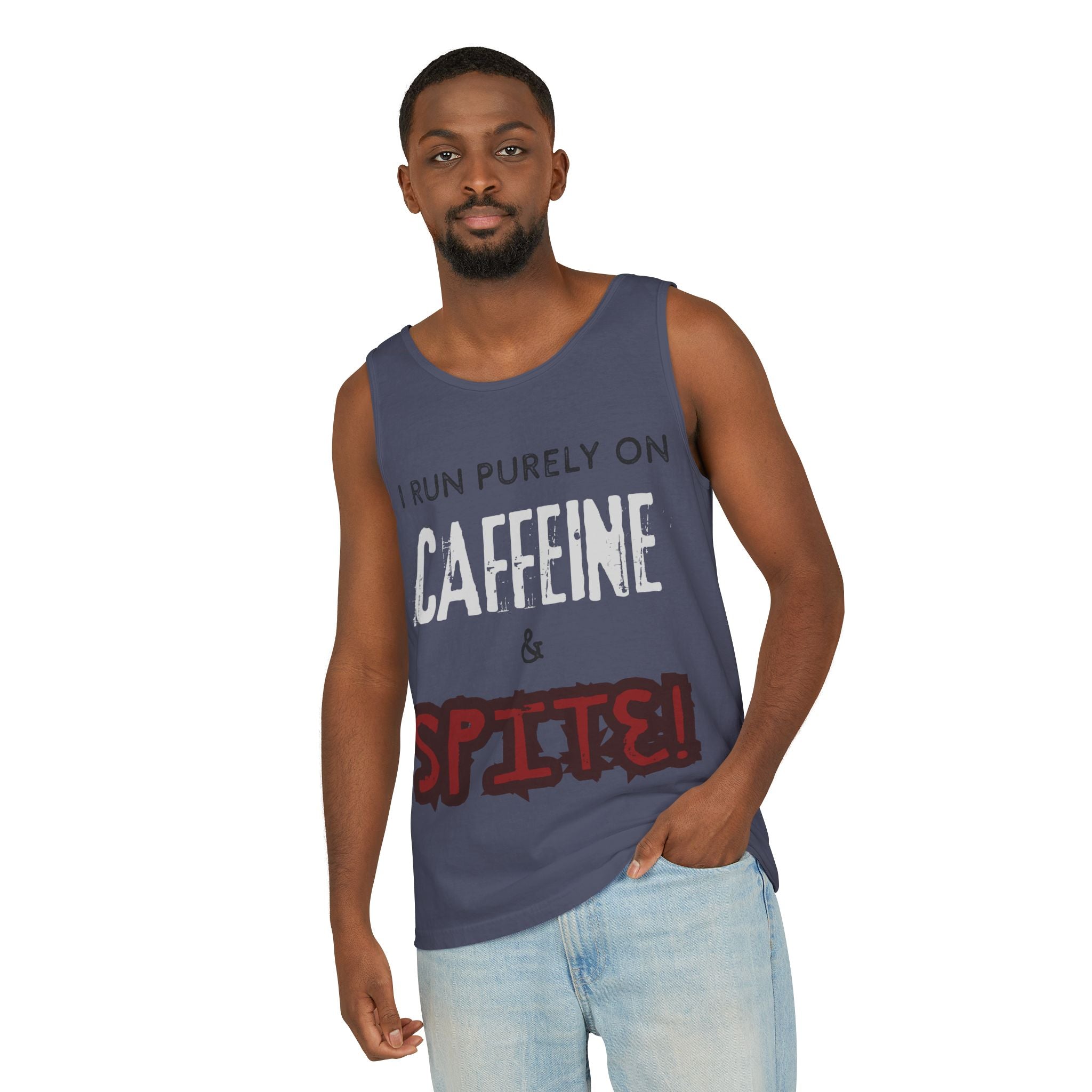 Caffeine and Spite Unisex Garment-Dyed Tank Top