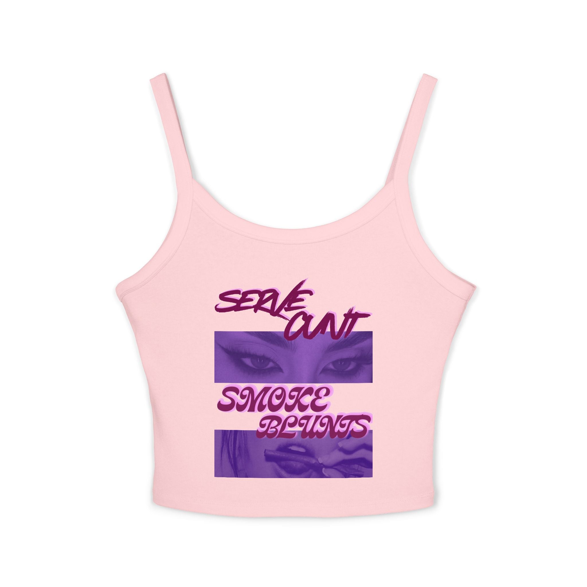 Serve C*nt & Smoke Blunts Women's Spaghetti Strap Tank Top