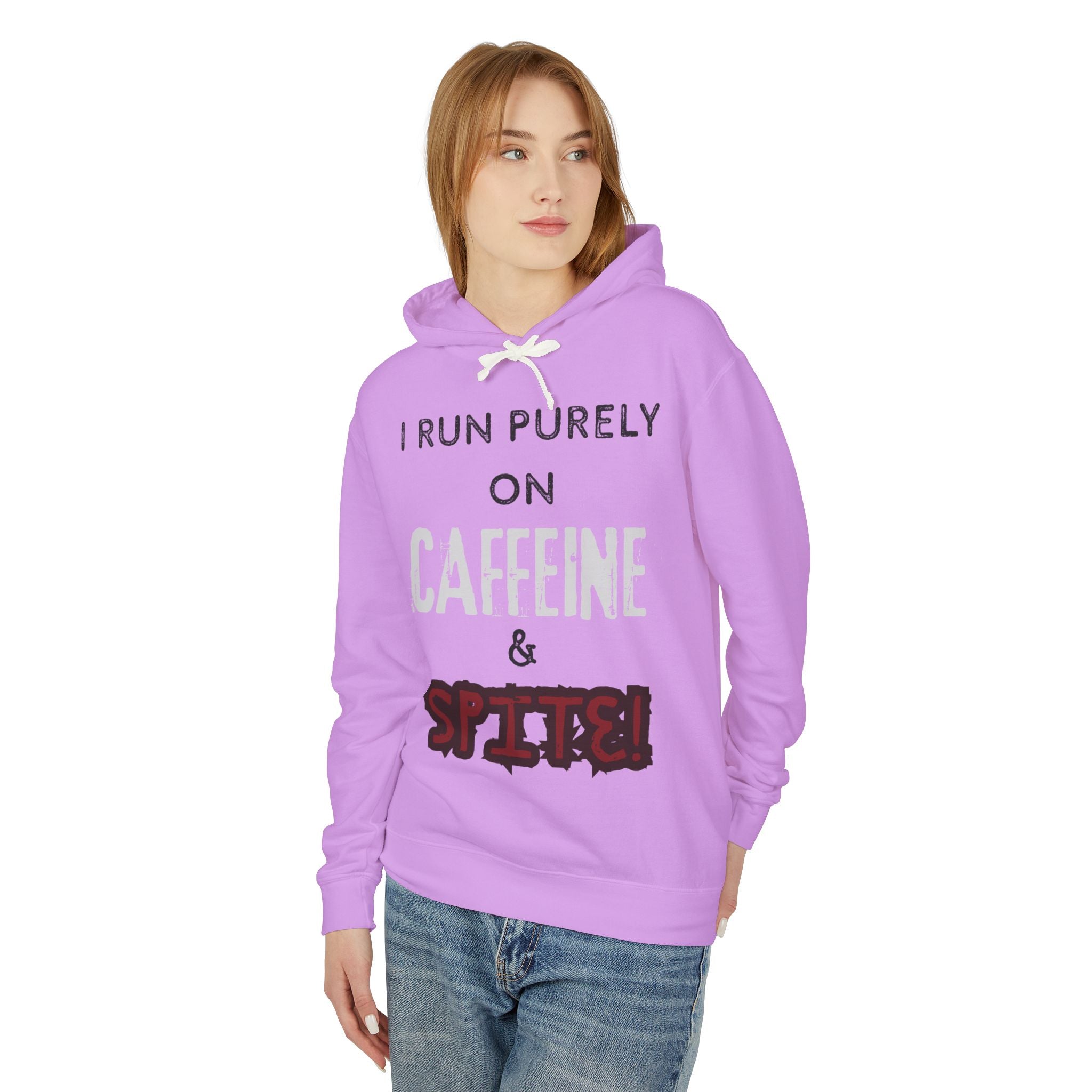 Caffeine and Spite Unisex Lightweight Hooded Sweatshirt
