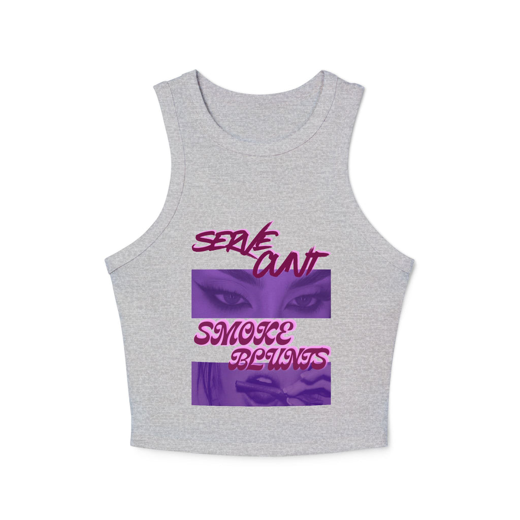 Serve C*nt and Smoke Blunts Women's Micro Rib Racer Tank Top