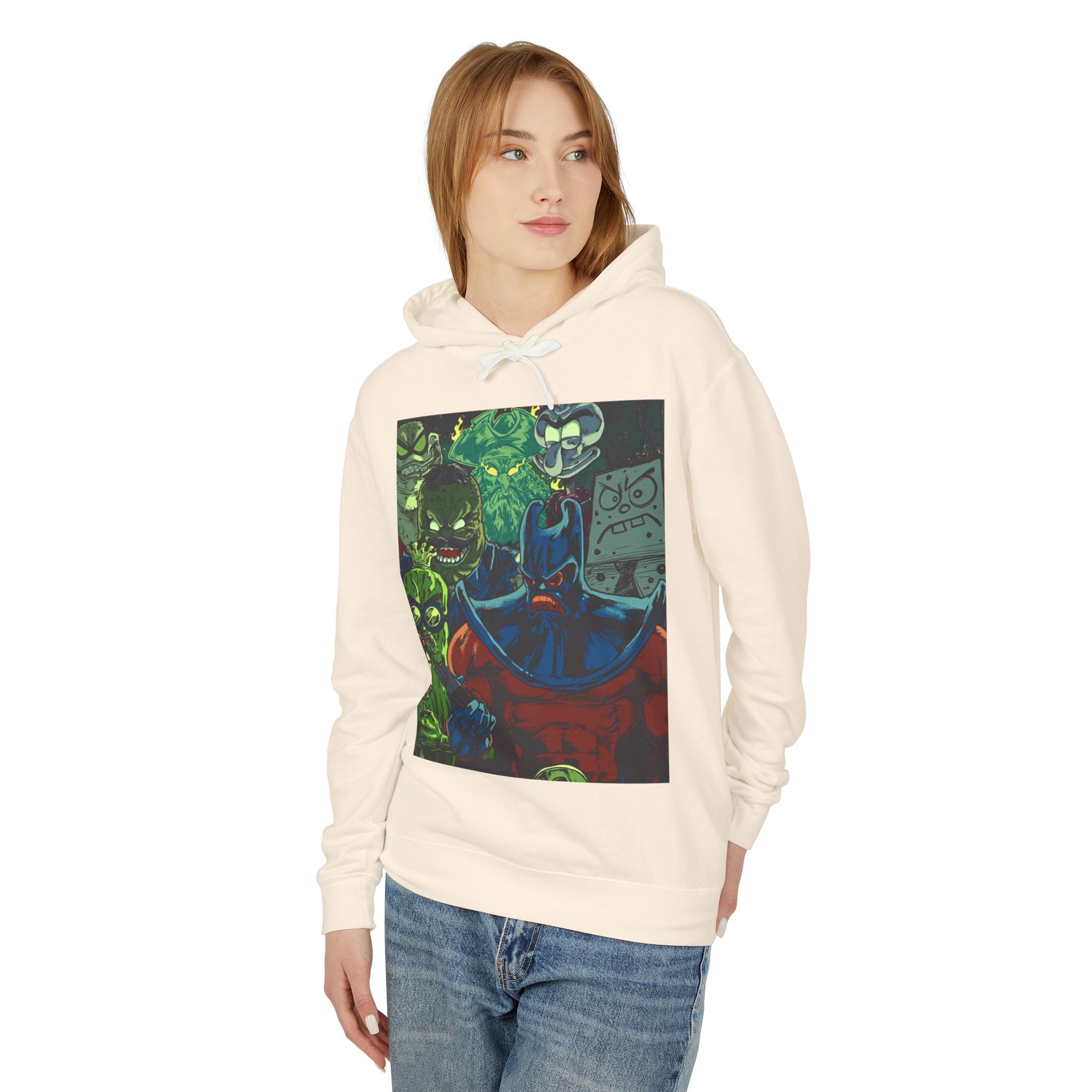 Spongebob Villains Unisex Lightweight Hooded Sweatshirt
