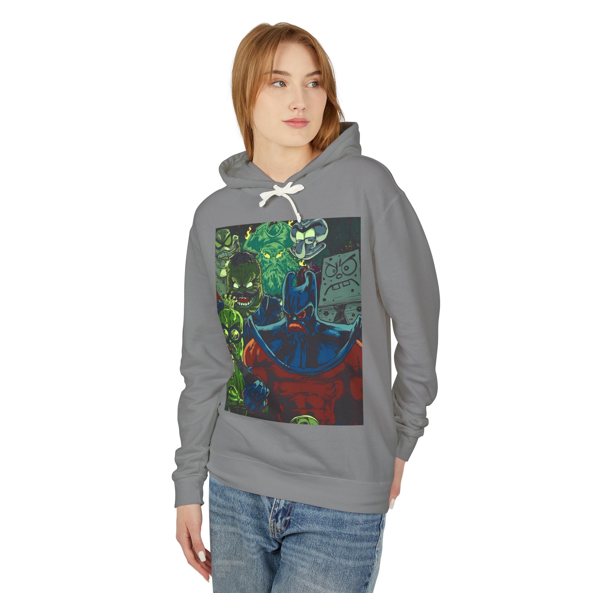 Spongebob Villains Unisex Lightweight Hooded Sweatshirt