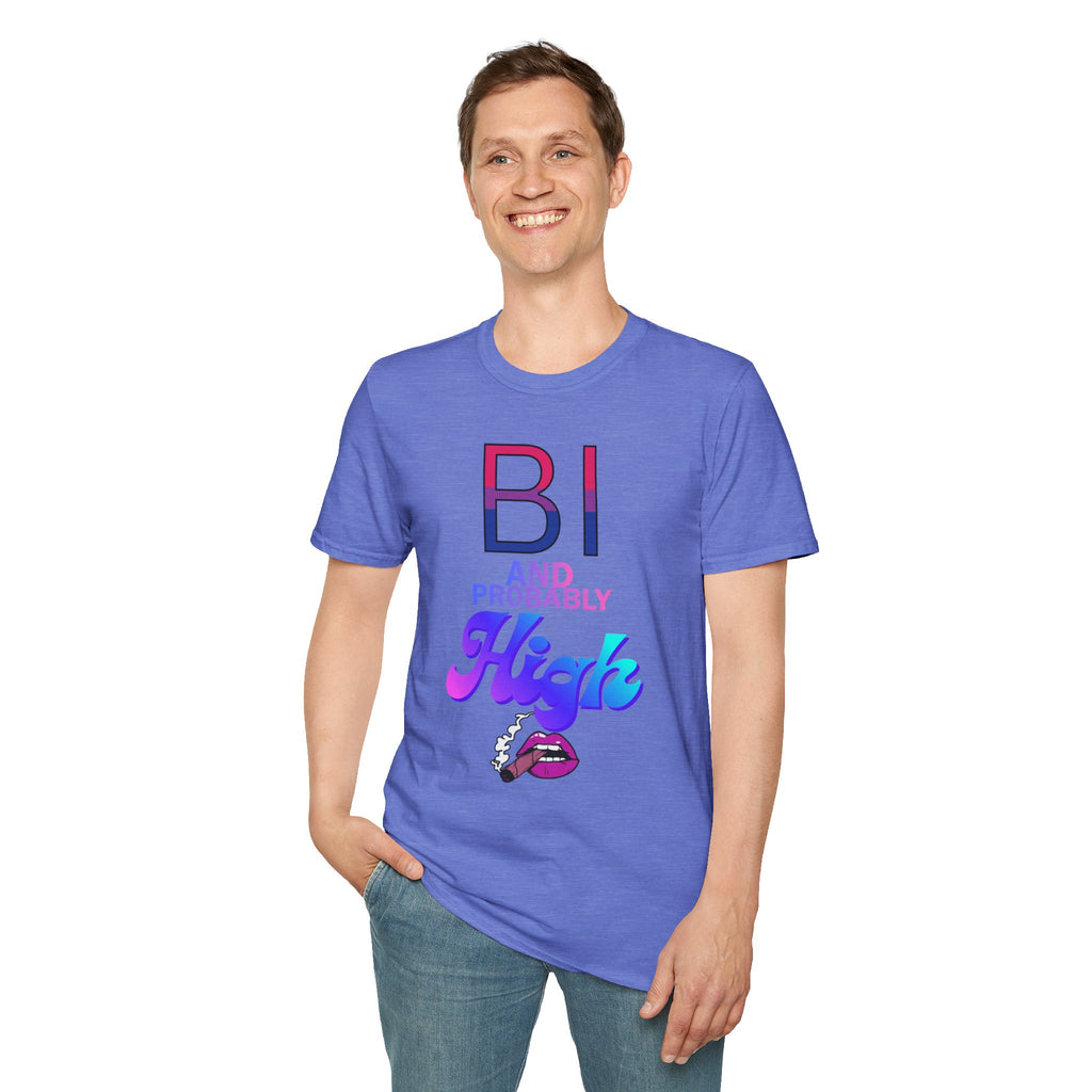 Bi and Probably High Unisex Softstyle T-Shirt