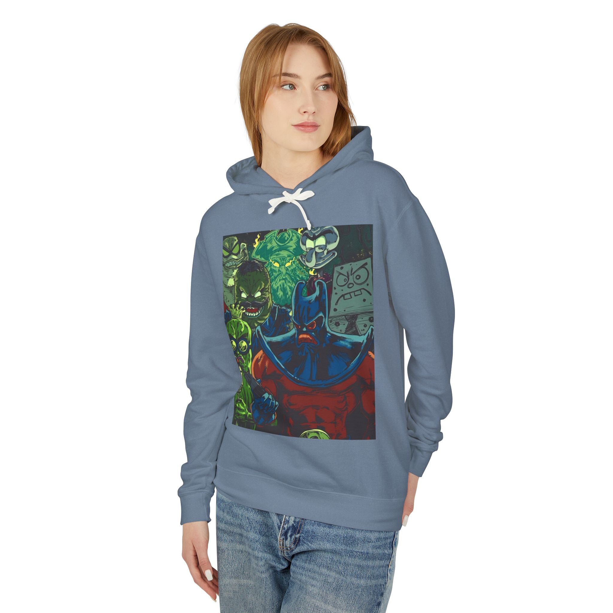 Spongebob Villains Unisex Lightweight Hooded Sweatshirt