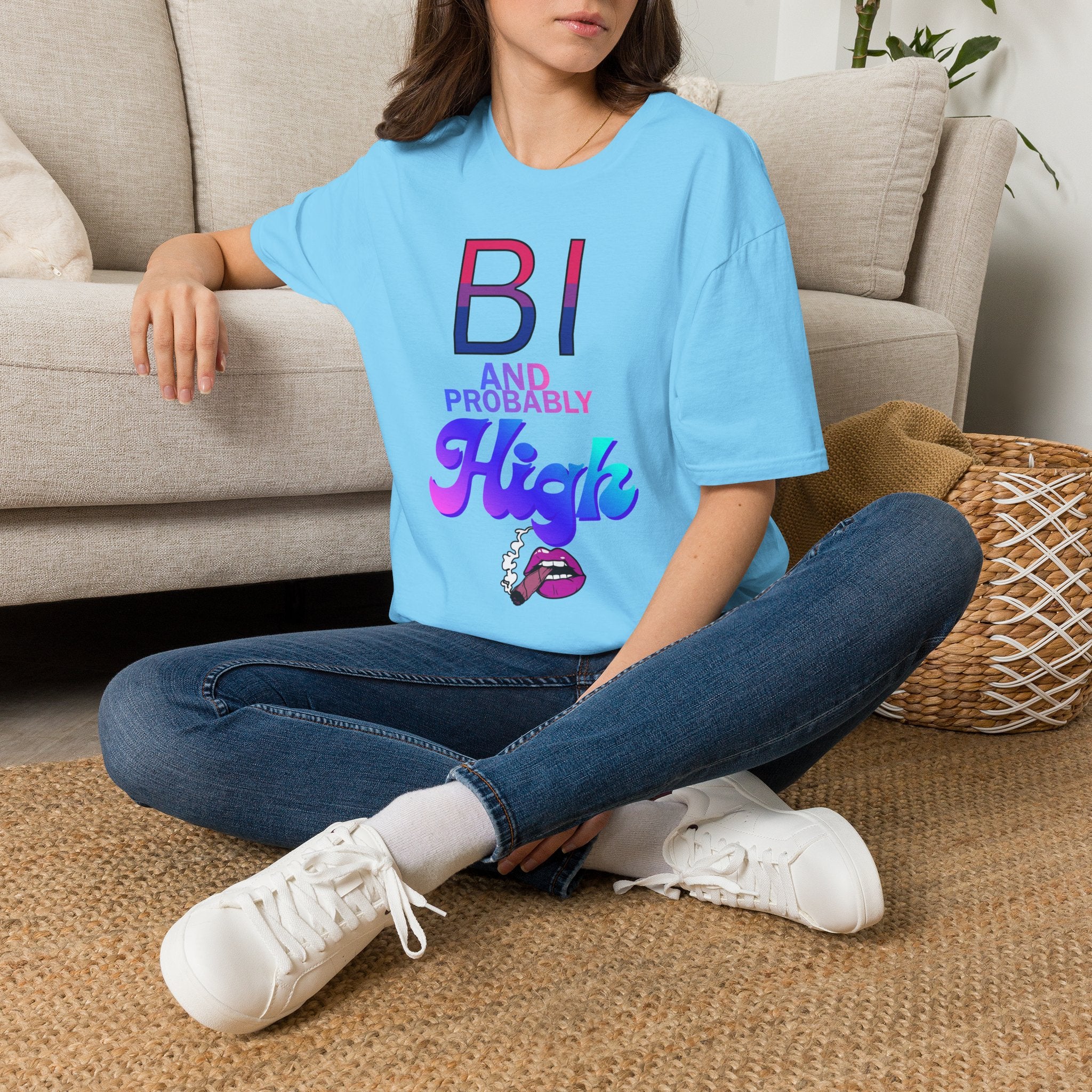 Bi and Probably High Unisex Softstyle T-Shirt