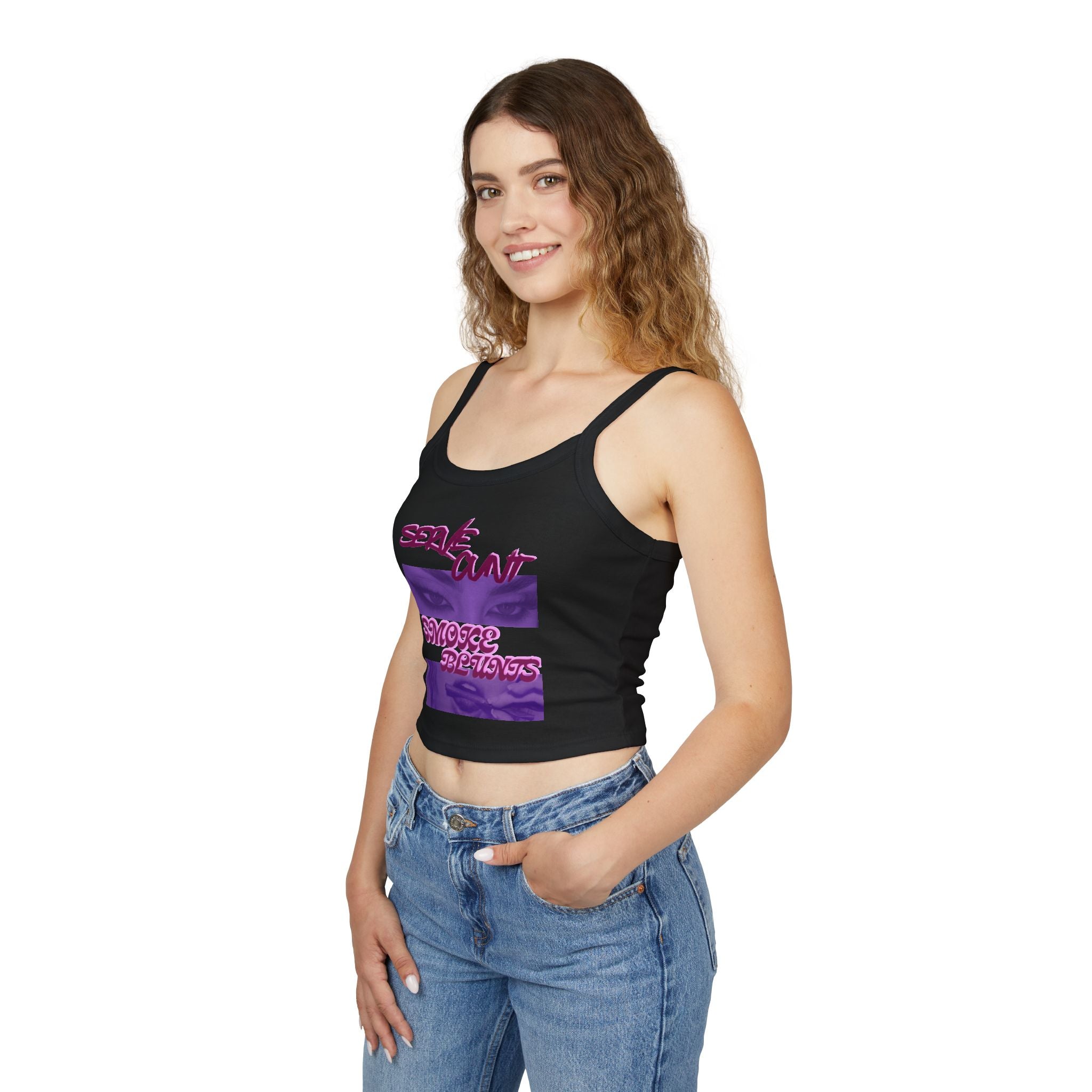 Serve C*nt & Smoke Blunts Women's Spaghetti Strap Tank Top