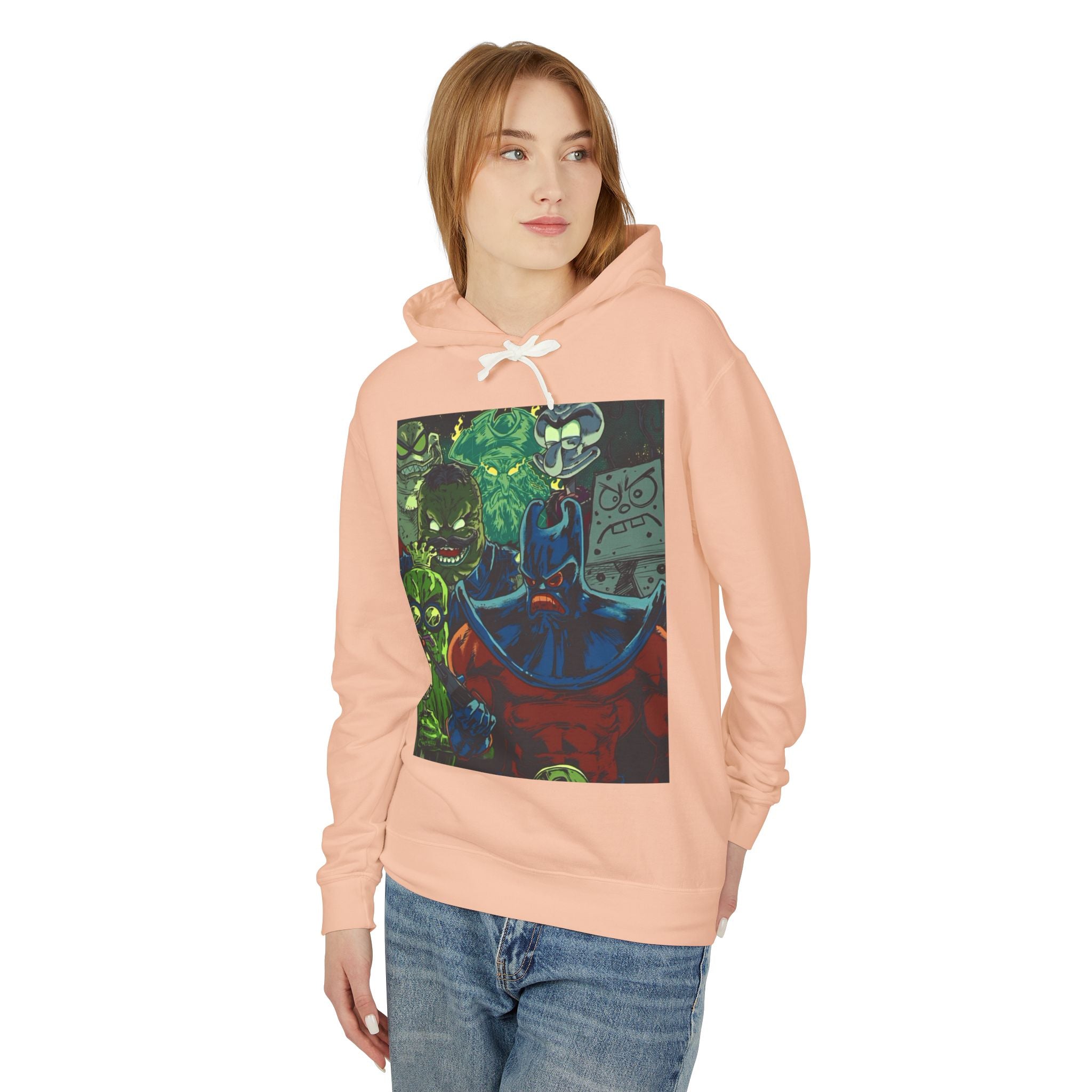 Spongebob Villains Unisex Lightweight Hooded Sweatshirt