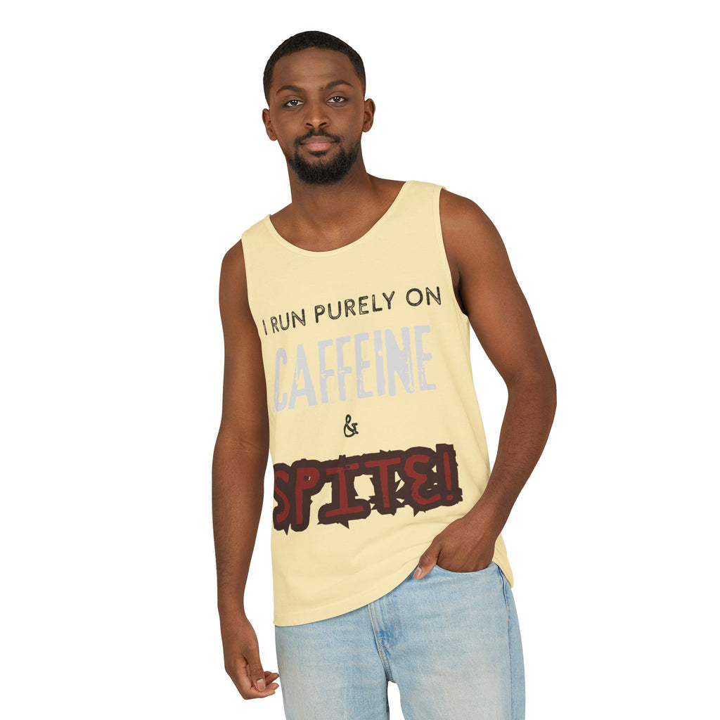 Caffeine and Spite Unisex Garment-Dyed Tank Top