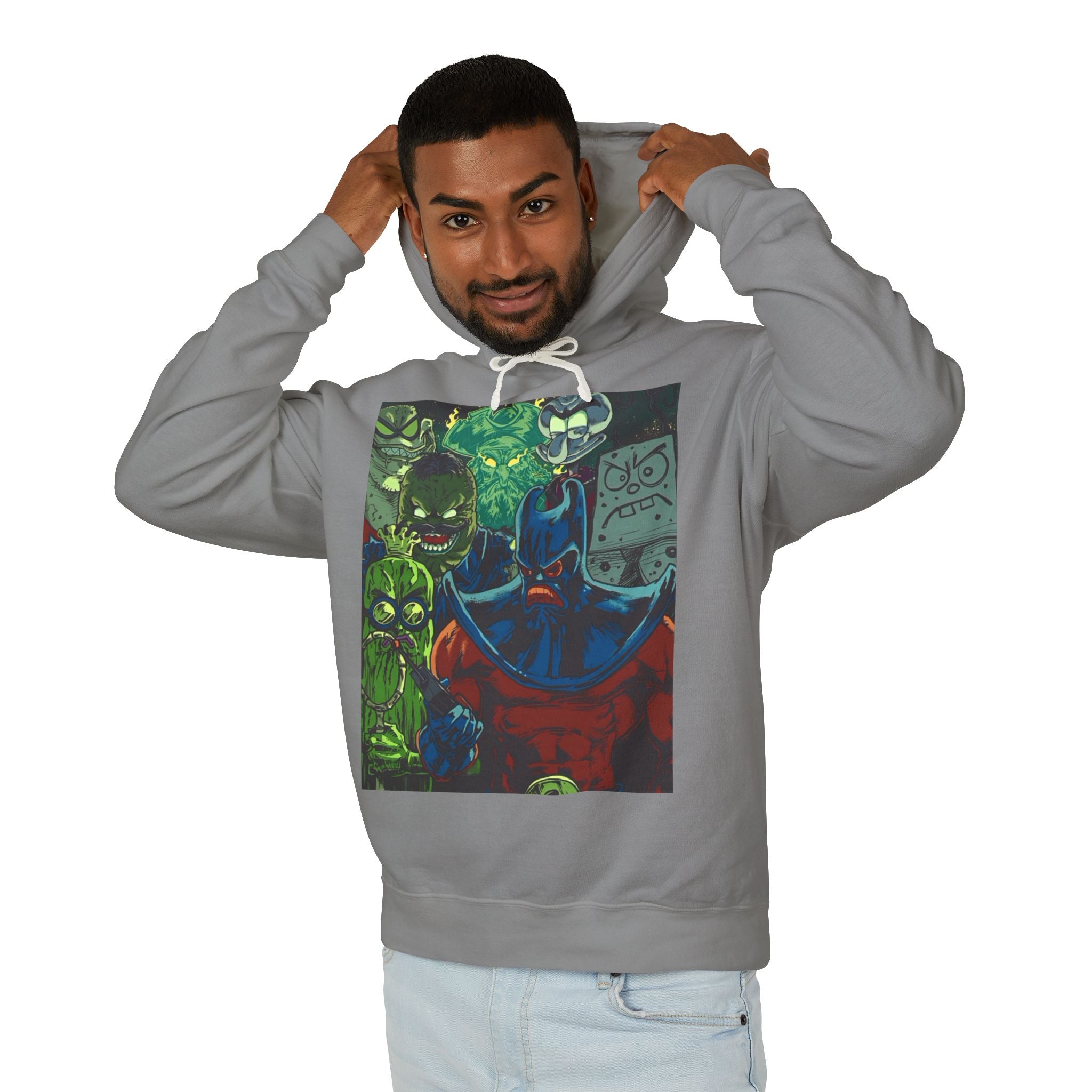 Spongebob Villains Unisex Lightweight Hooded Sweatshirt