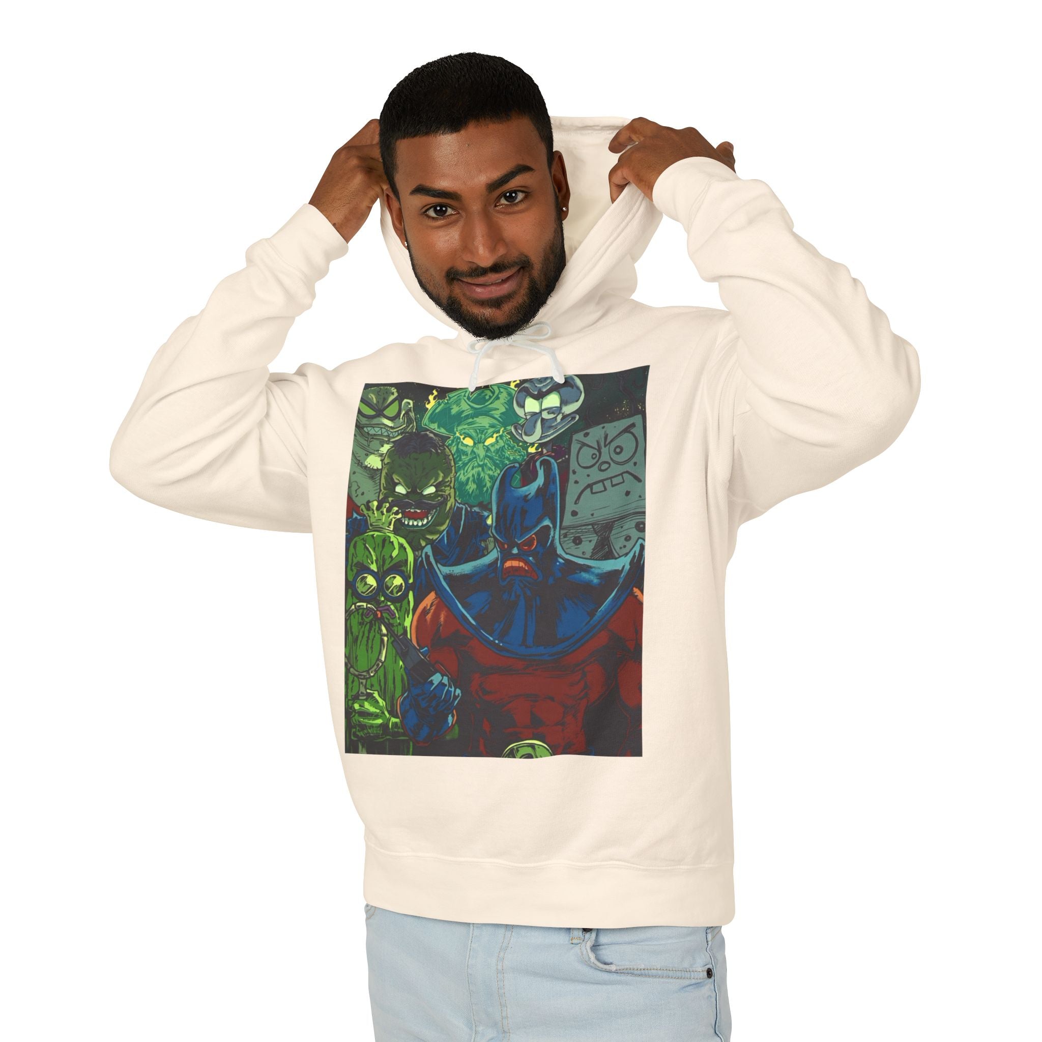 Spongebob Villains Unisex Lightweight Hooded Sweatshirt