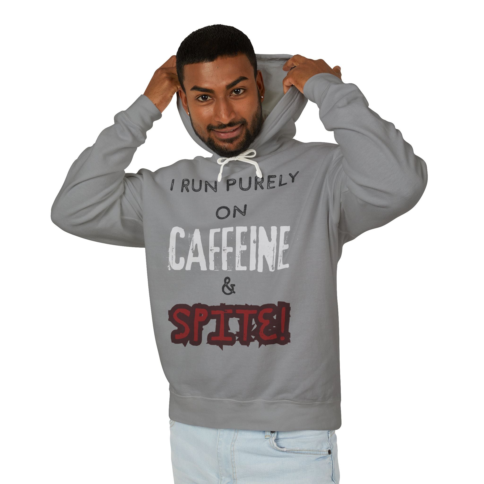Caffeine and Spite Unisex Lightweight Hooded Sweatshirt