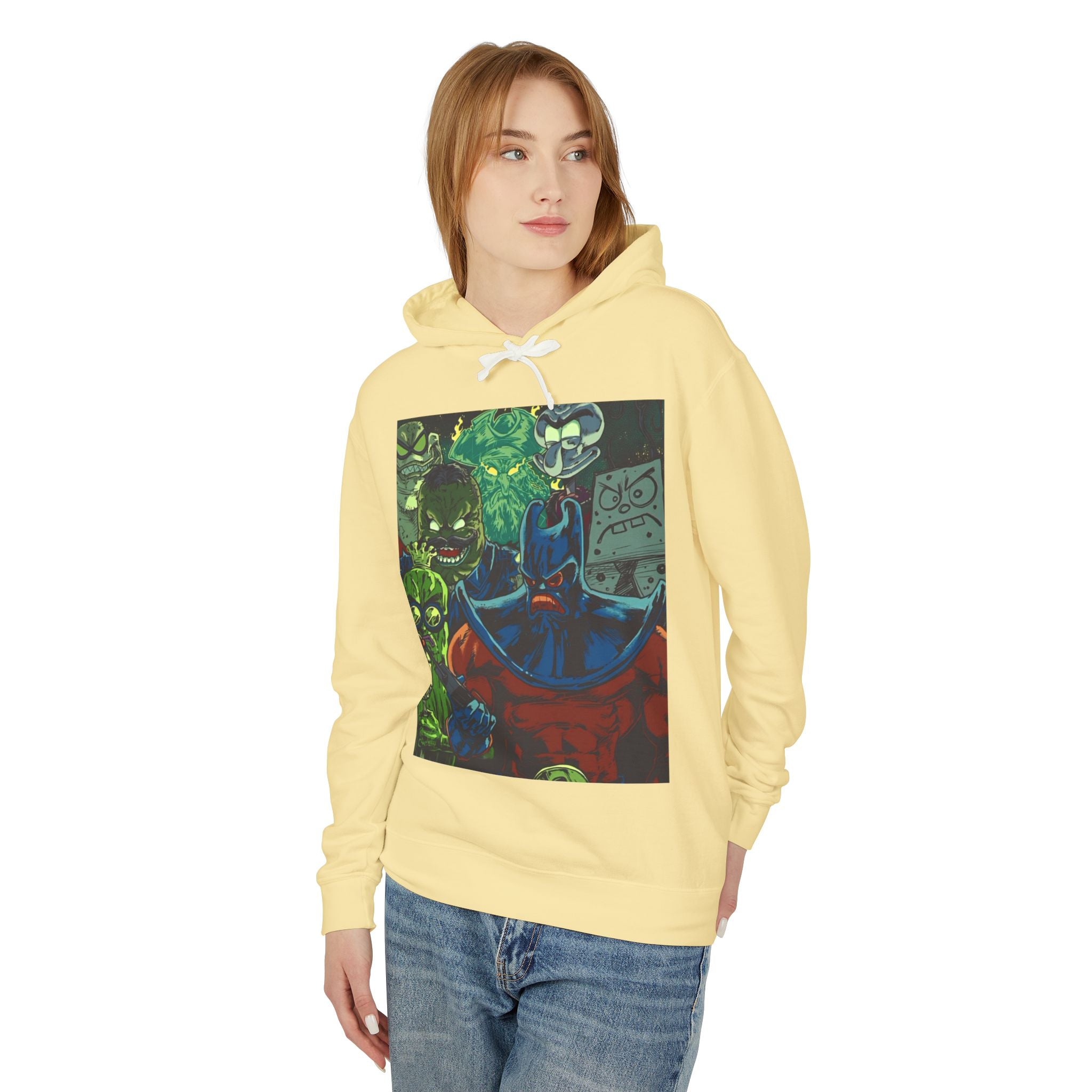 Spongebob Villains Unisex Lightweight Hooded Sweatshirt