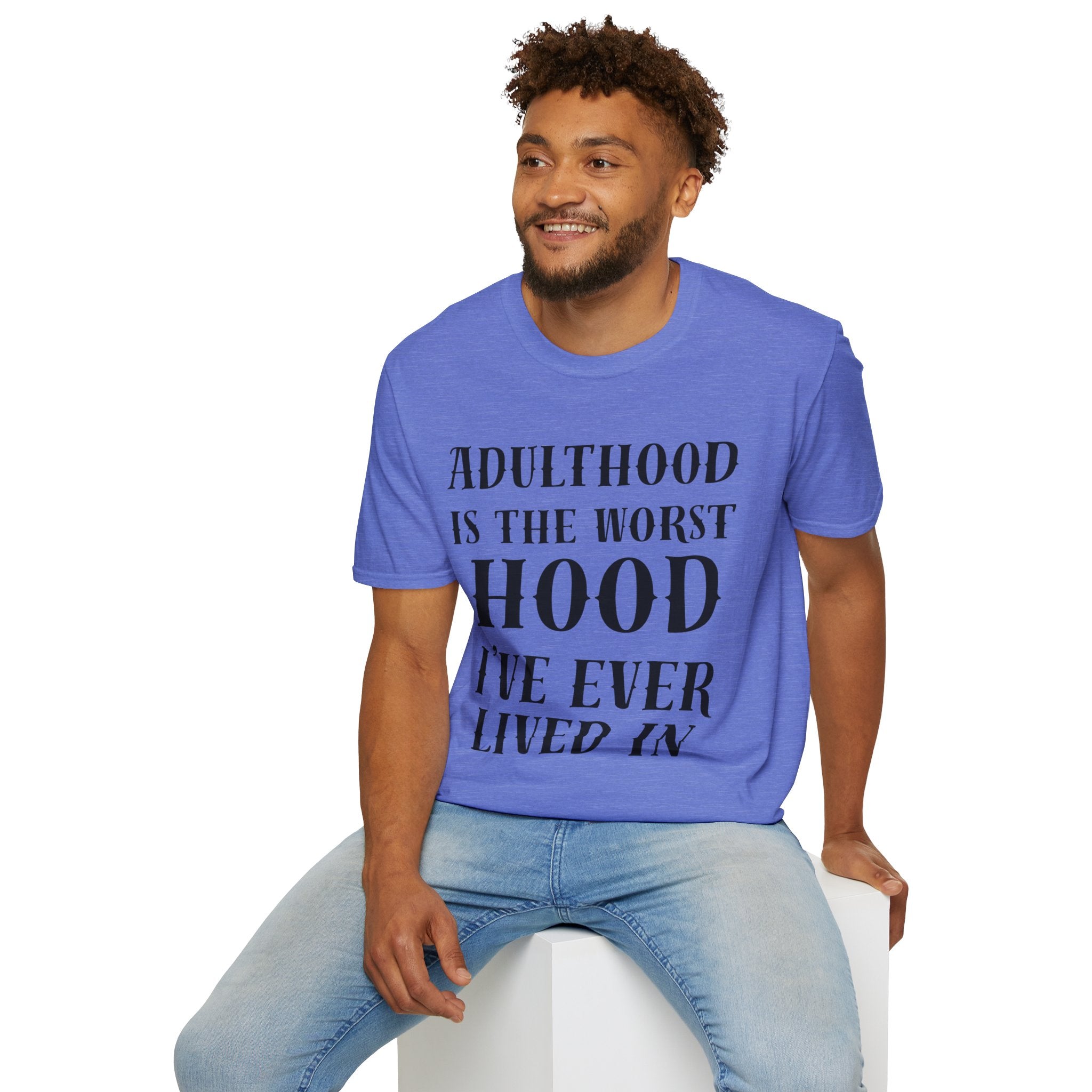 Adulthood worst hood Unisex Softstyle T-Shirt