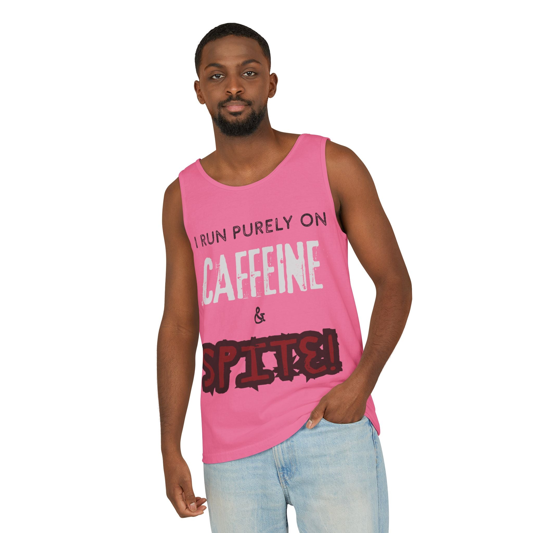 Caffeine and Spite Unisex Garment-Dyed Tank Top