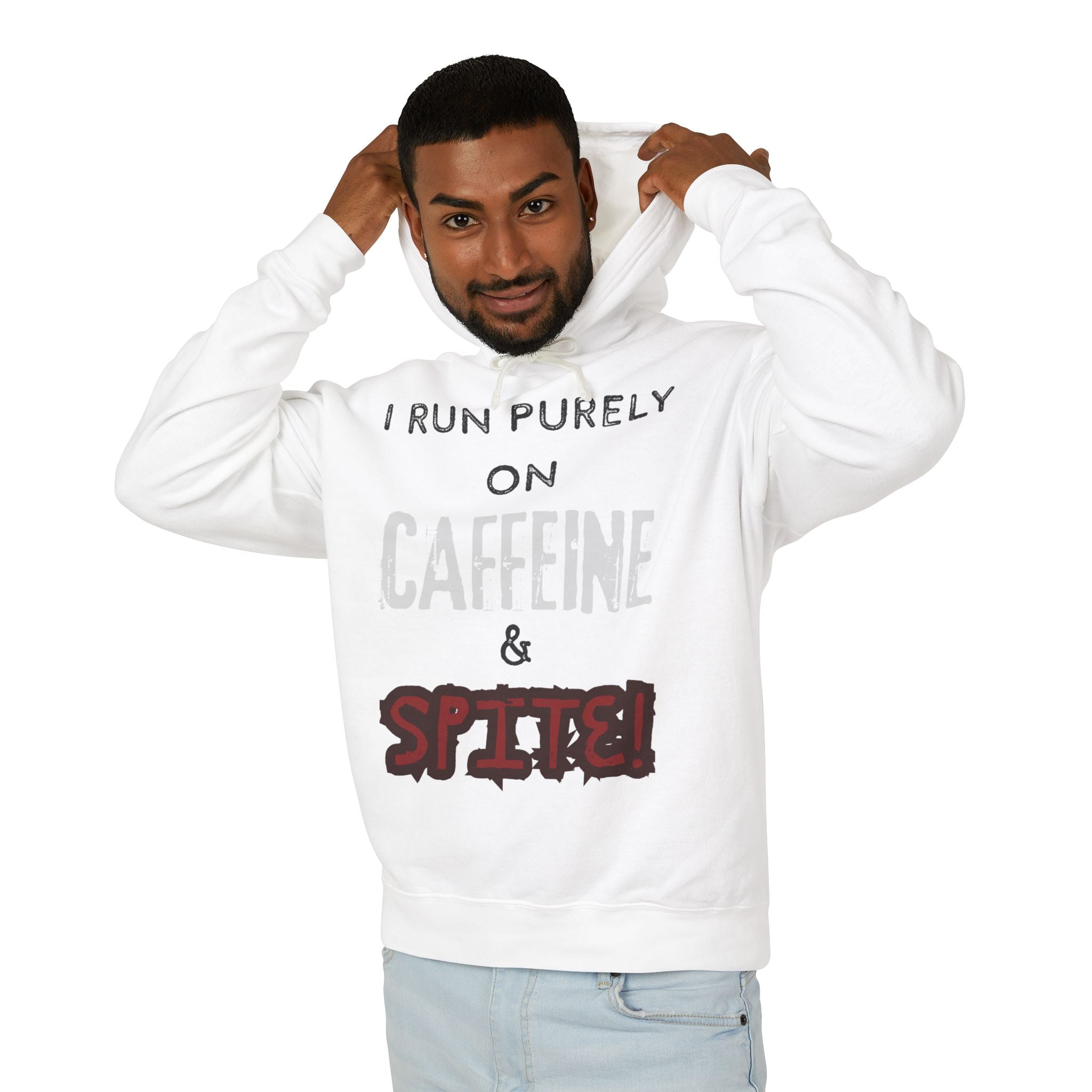 Caffeine and Spite Unisex Lightweight Hooded Sweatshirt